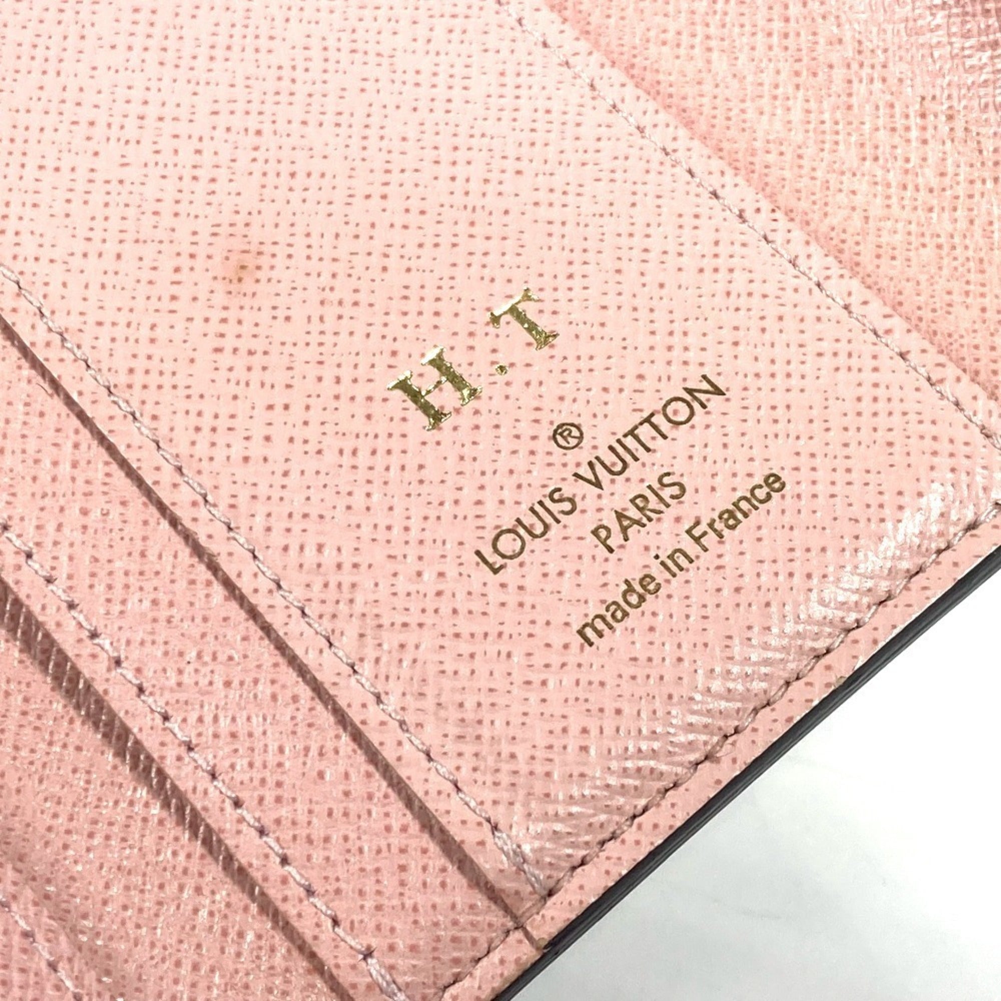 Louis Vuitton Monogram Brown Pink Rose Ballerine Monogram Wallet (Tri-Fold) (Pre-Owned)