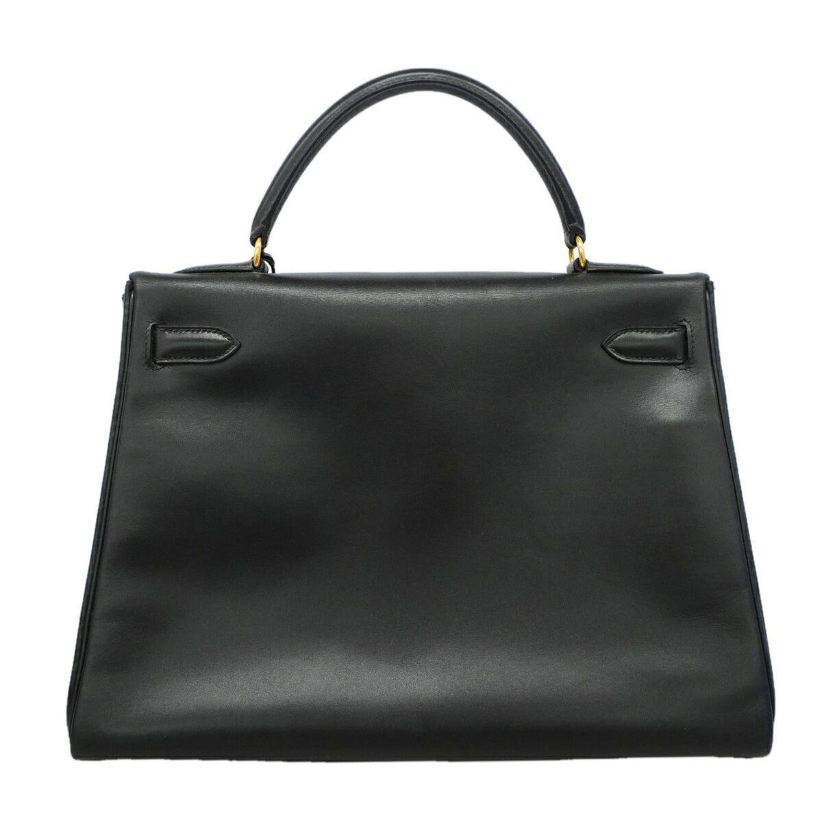 Hermes Black Box Calf Leather Handbag (Pre-Owned)