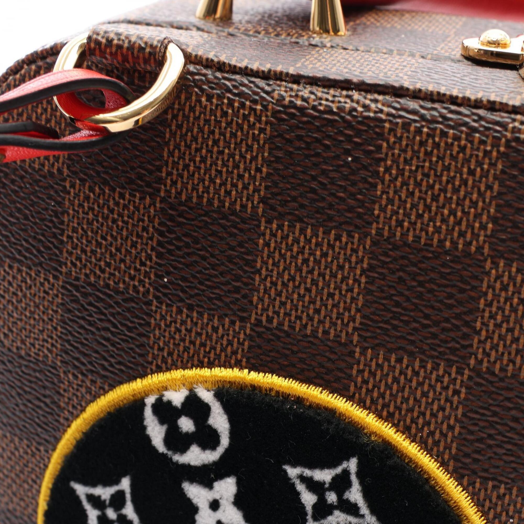 Louis Vuitton Brown Ebene Coated Canvas Damier Canvas Leather Handbag (Pre-Owned)