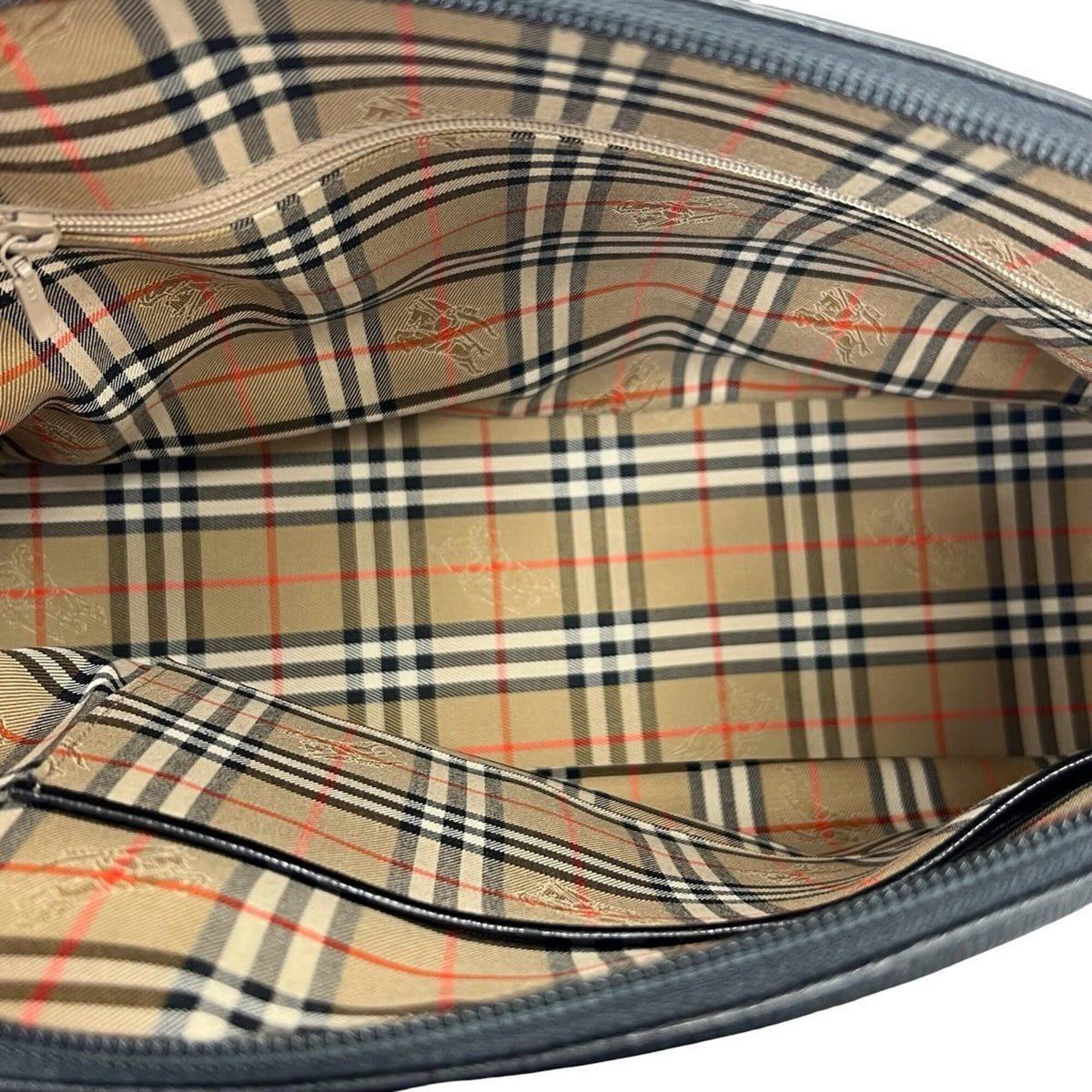 Burberry Black Leather Handbag Tote Bag (Pre-Owned)