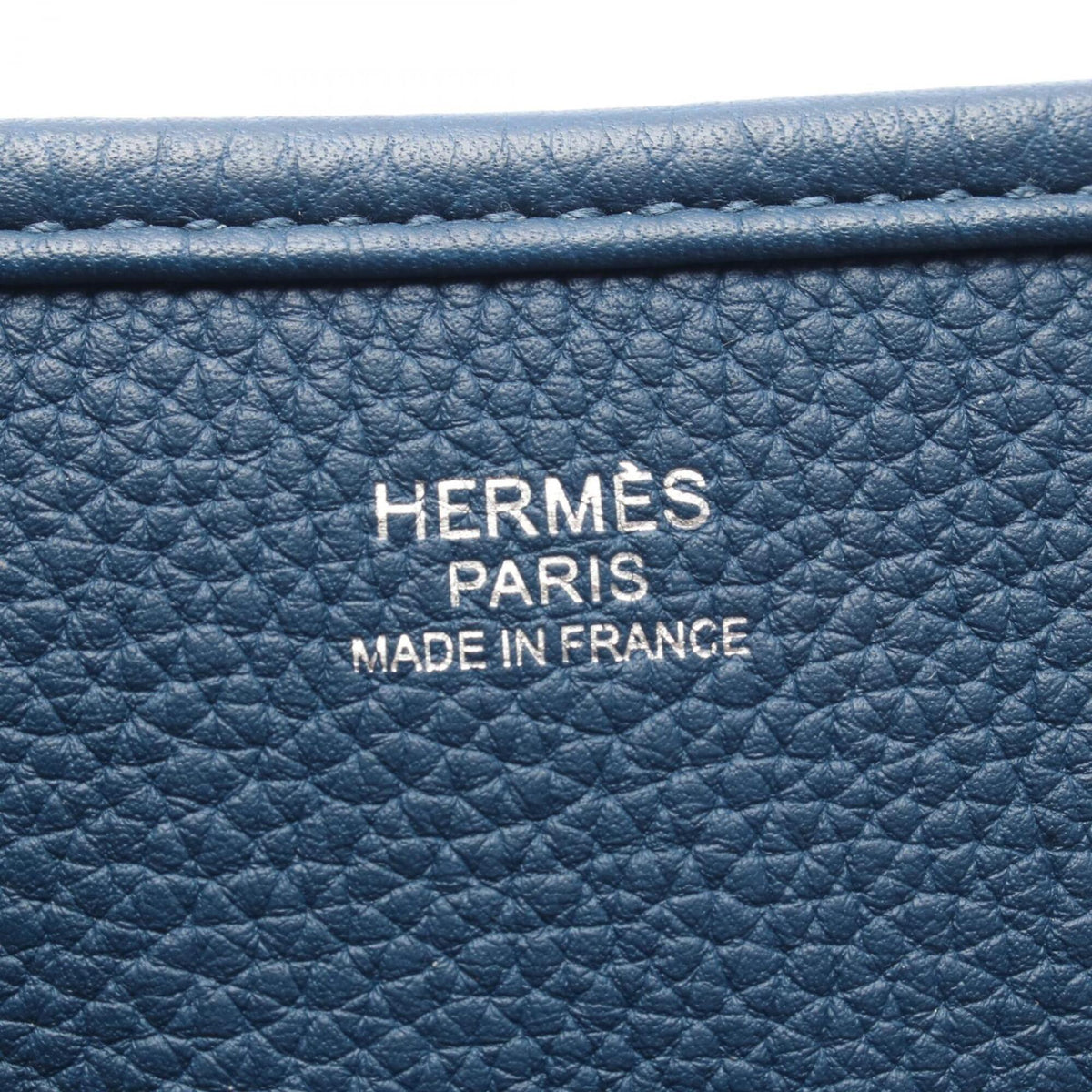 Hermes Blue Deep Blue Taurillon Clemence Leather Handbag Shoulder Bag (Pre-Owned)
