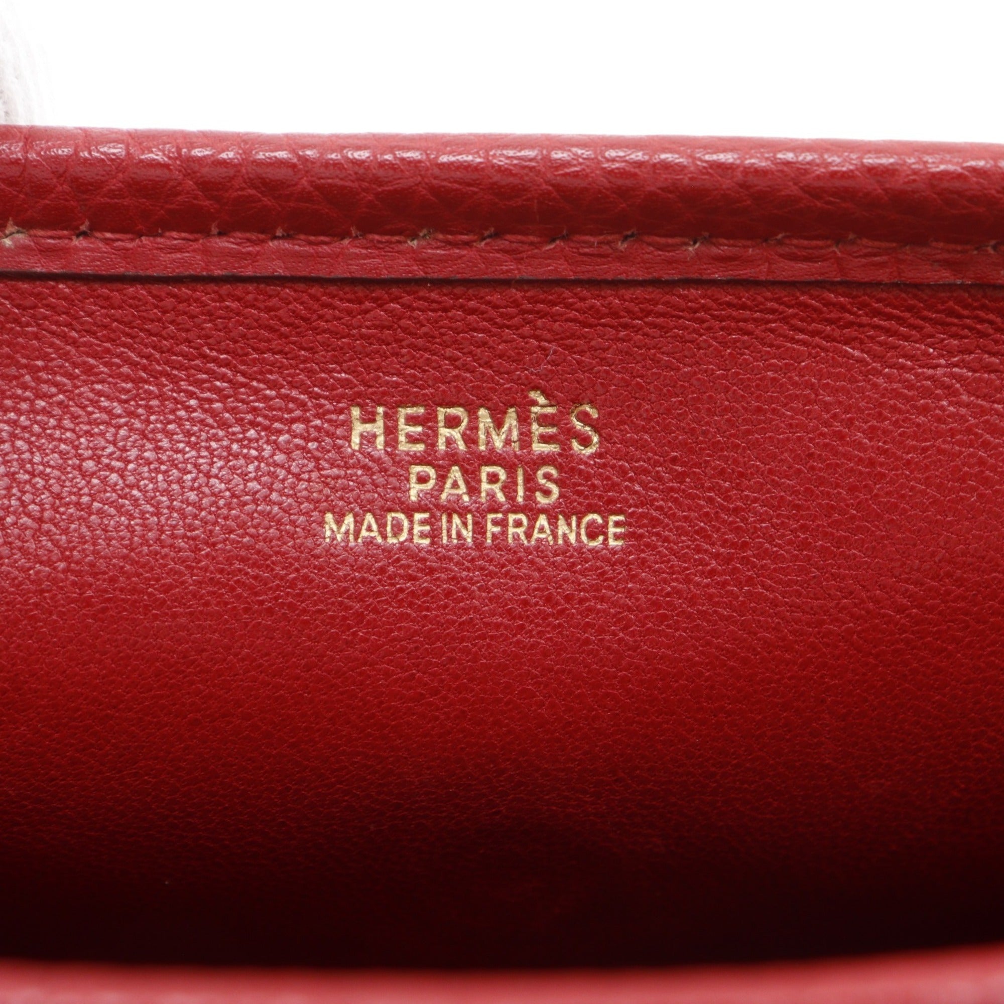 Hermes Evelyne Red Color Vibrato Leather Shoulder Bag (Pre-Owned)