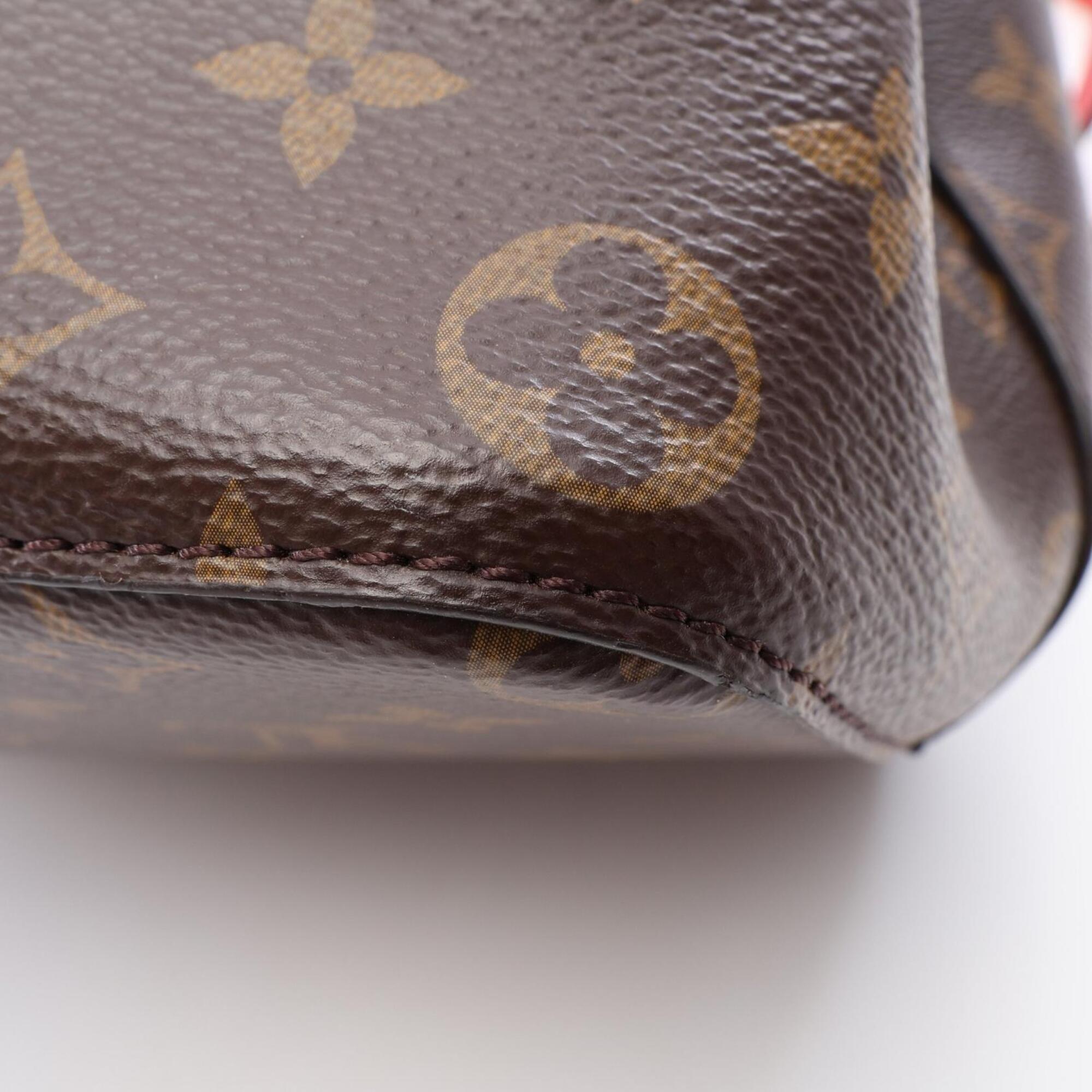 Louis Vuitton Brown Coquelicots Red Color Coated Canvas Pvc Monogram Leather Handbag Shoulder Bag (Pre-Owned)