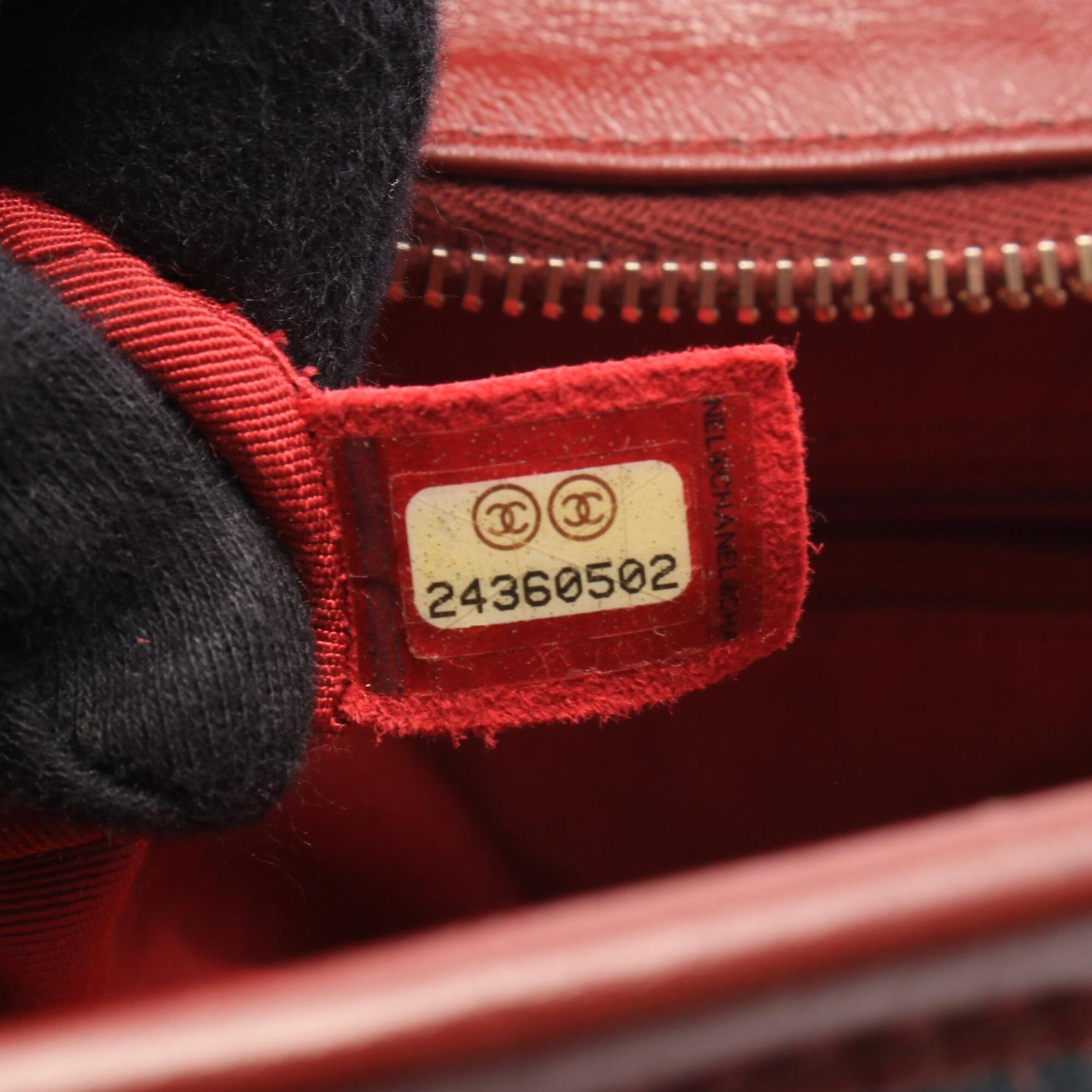 Chanel Black Blue Bordeaux Suede Leather Handbag Shoulder Bag (Pre-Owned)