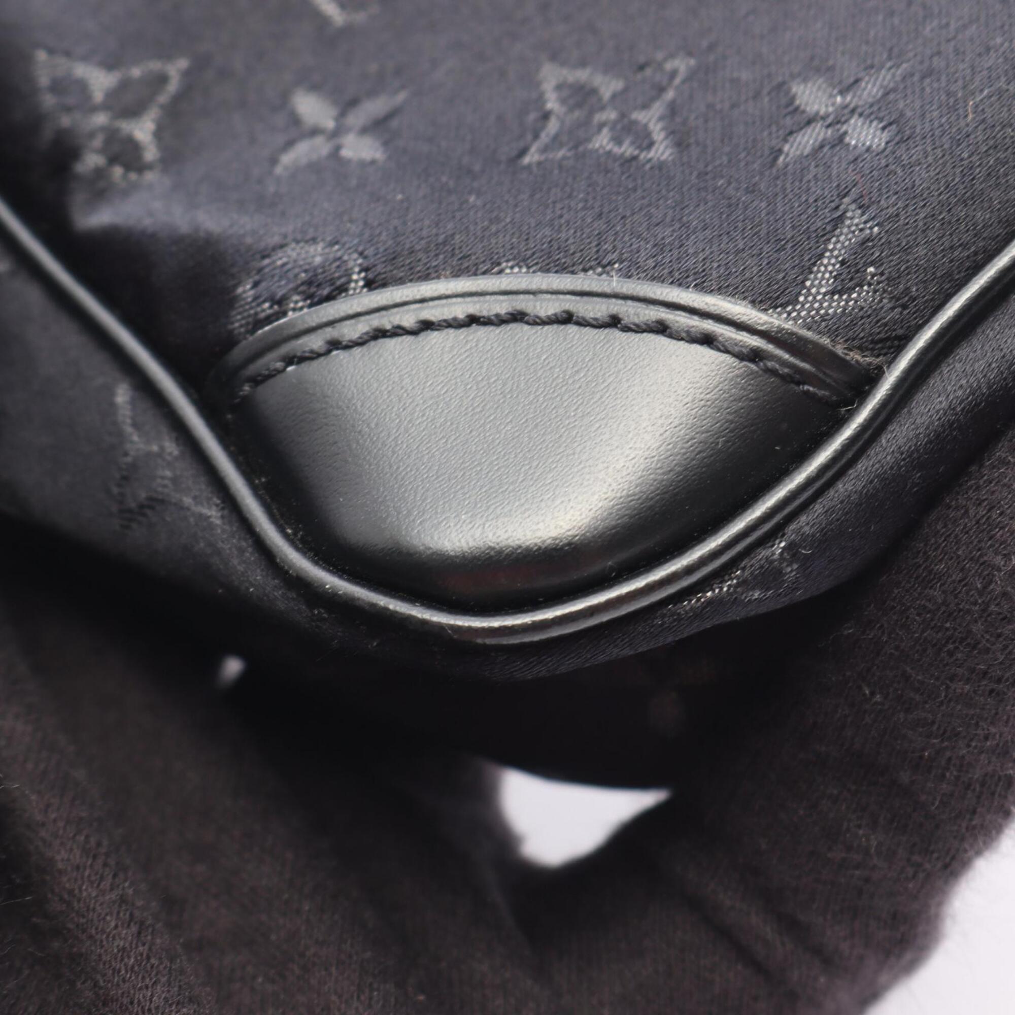 Louis Vuitton Black Noir Fabric Leather Handbag (Pre-Owned)