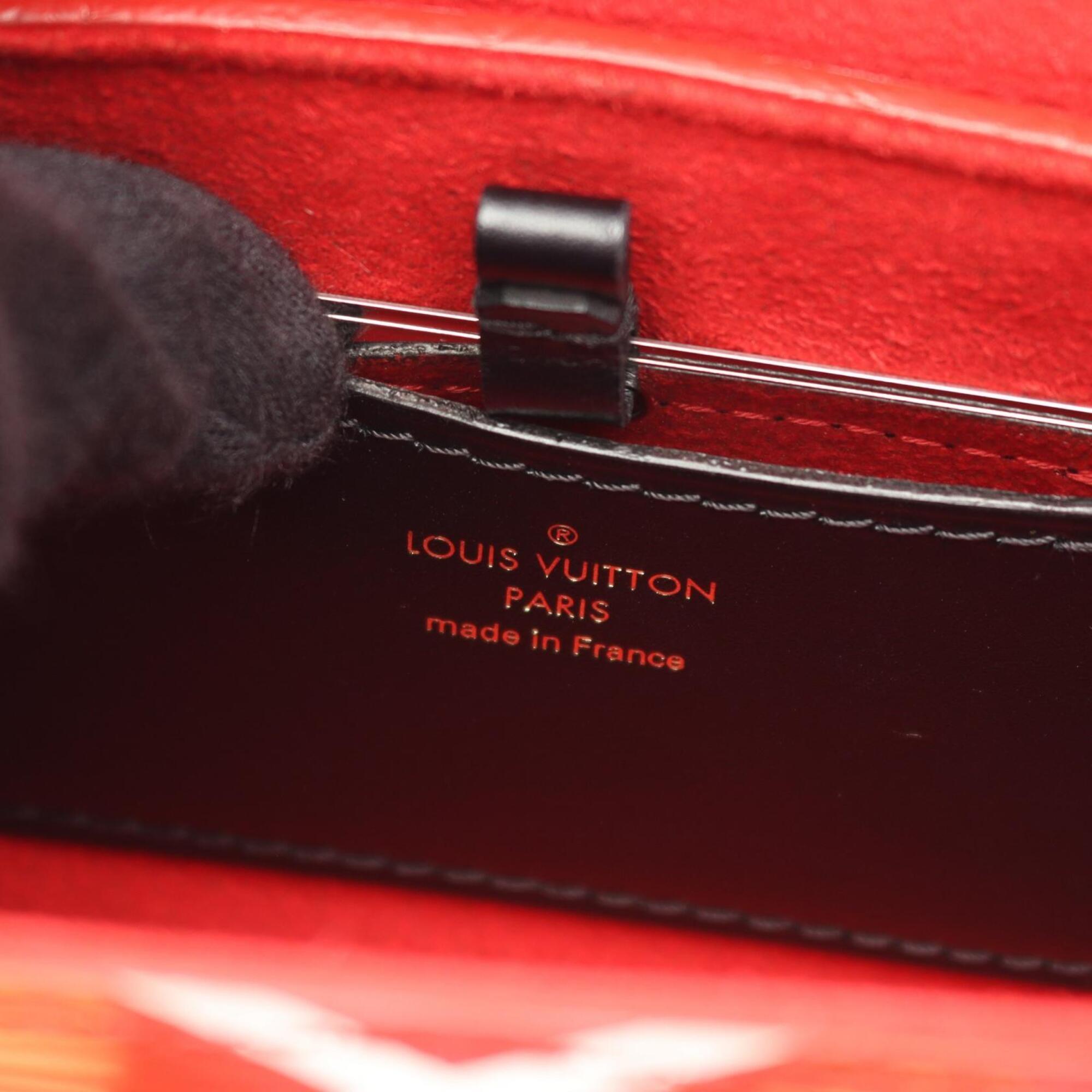 Louis Vuitton Red Color White Leather Handbag Shoulder Bag (Pre-Owned)