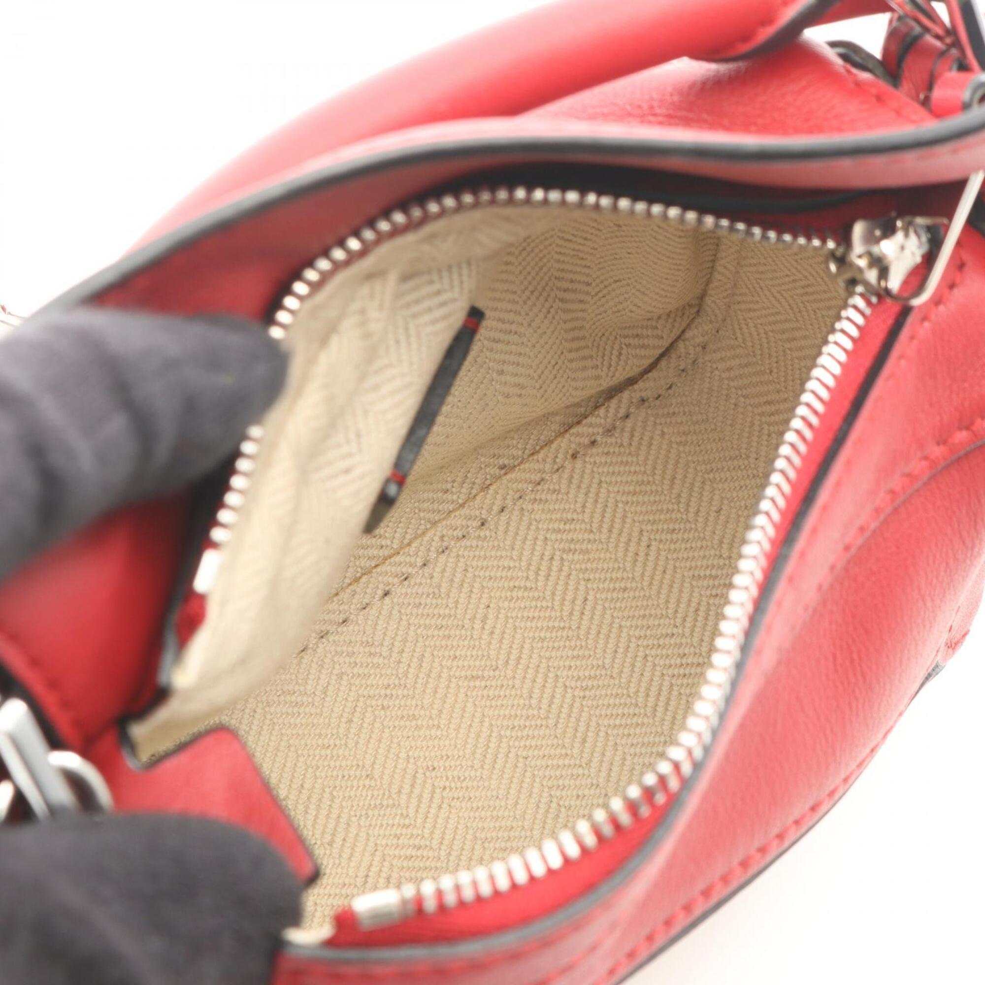 Loewe Red Color Leather Handbag (Pre-Owned)