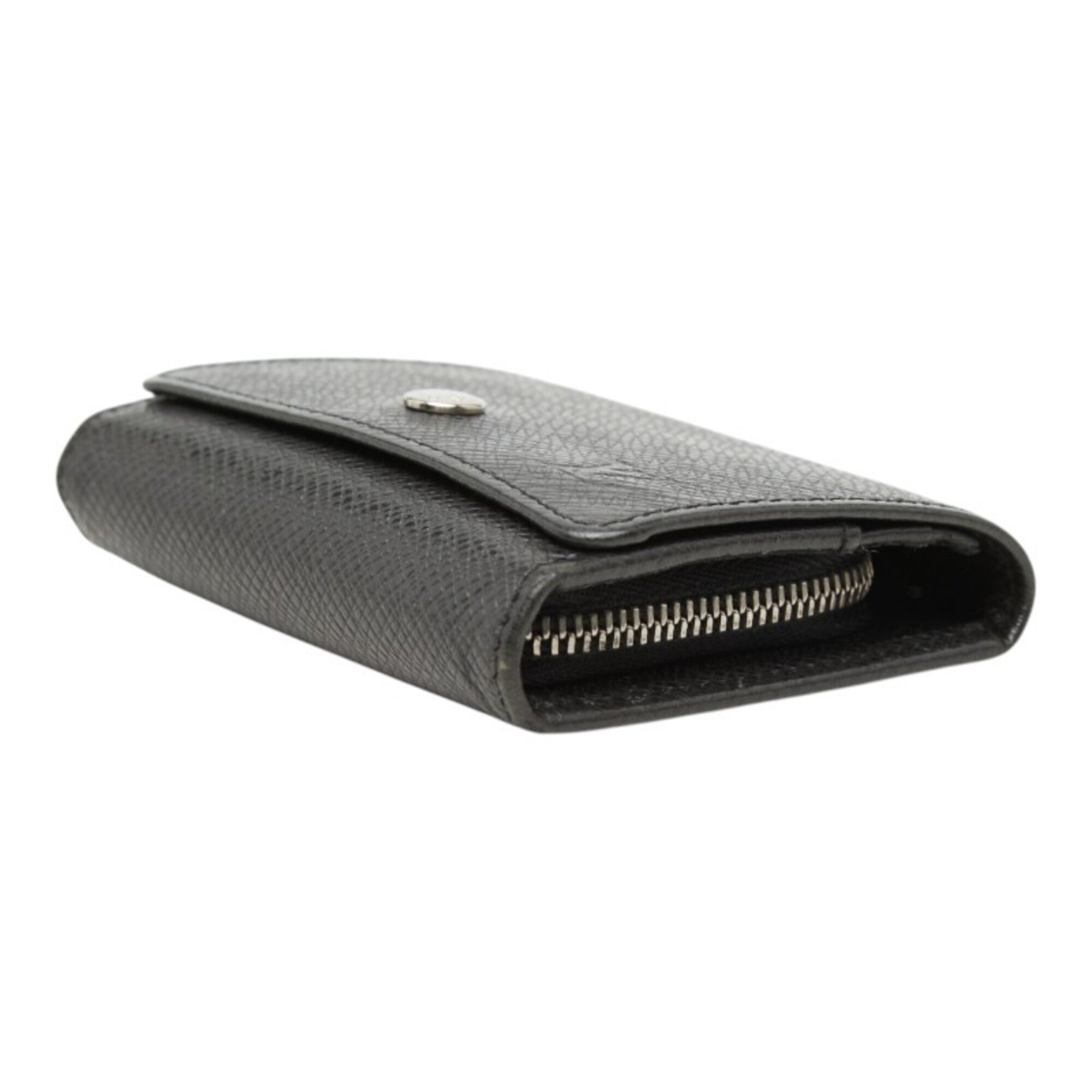 Louis Vuitton Ardoise Black Leather Coin Purse/Coin Case (Pre-Owned)