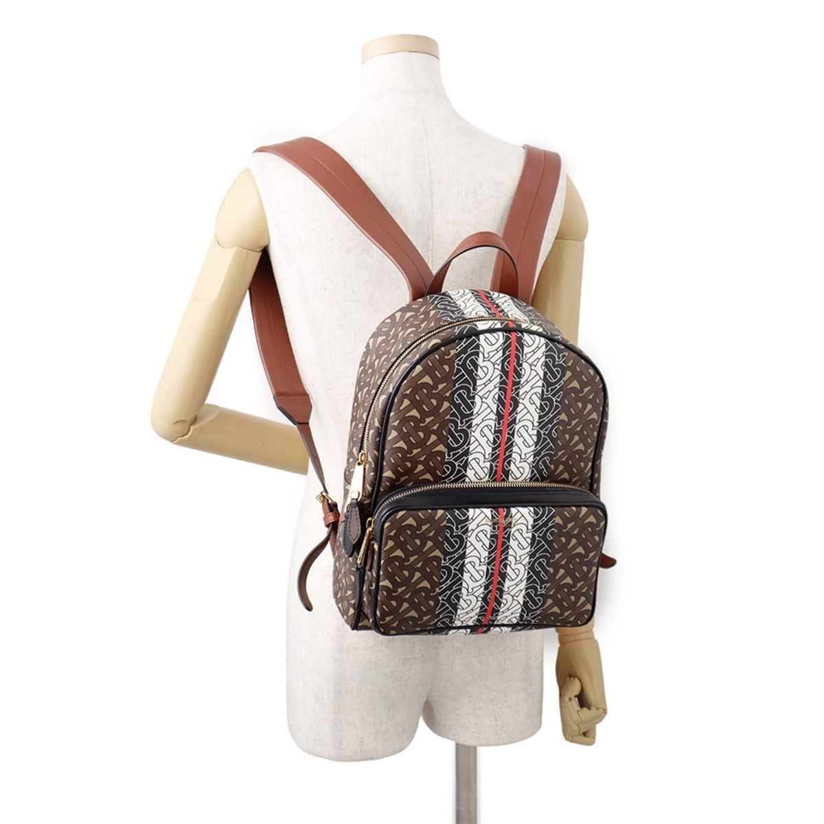Burberry Brown Multi-Color Pvc Leather Backpack (Pre-Owned)