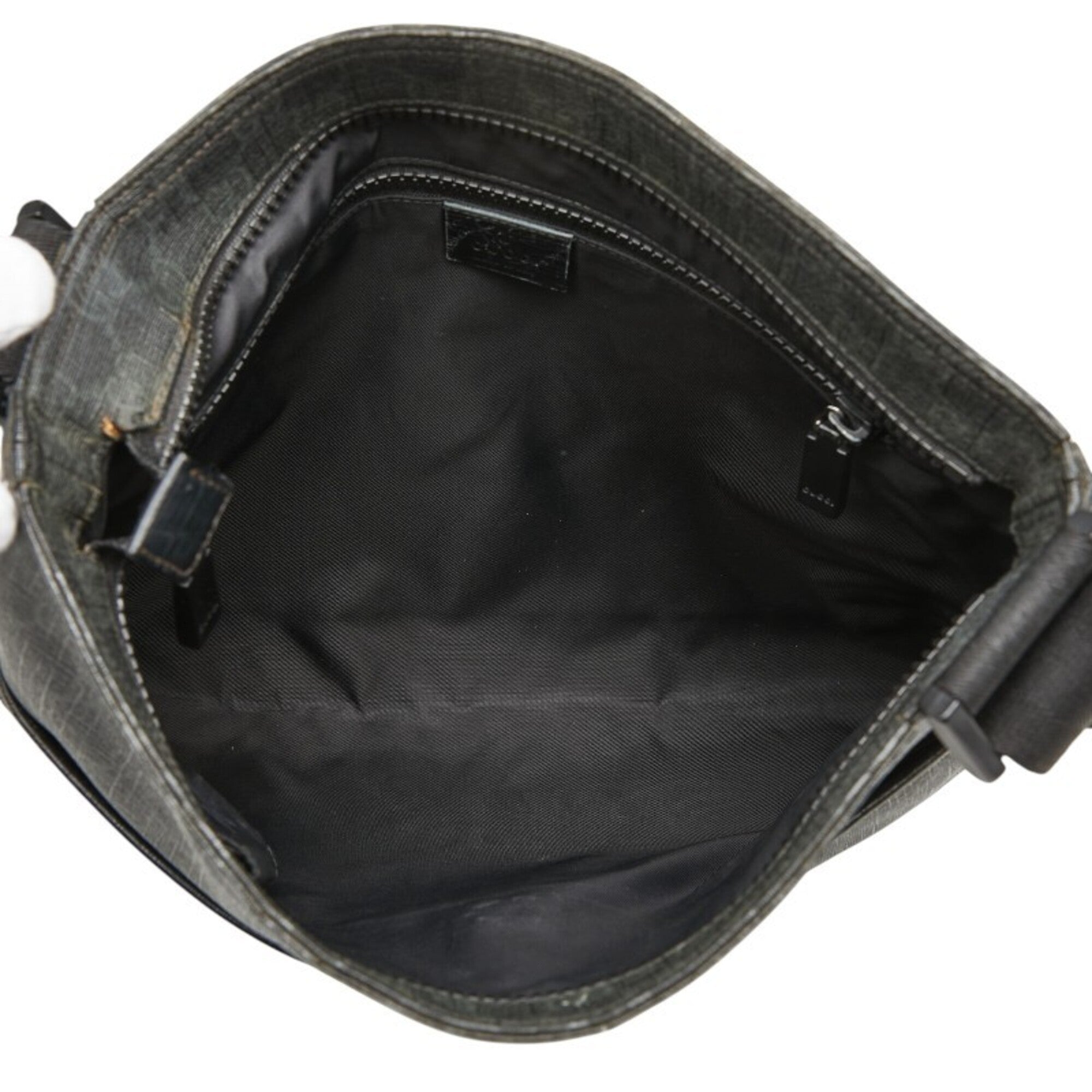 Gucci Black Gray Gg Supreme Shoulder Bag (Pre-Owned)