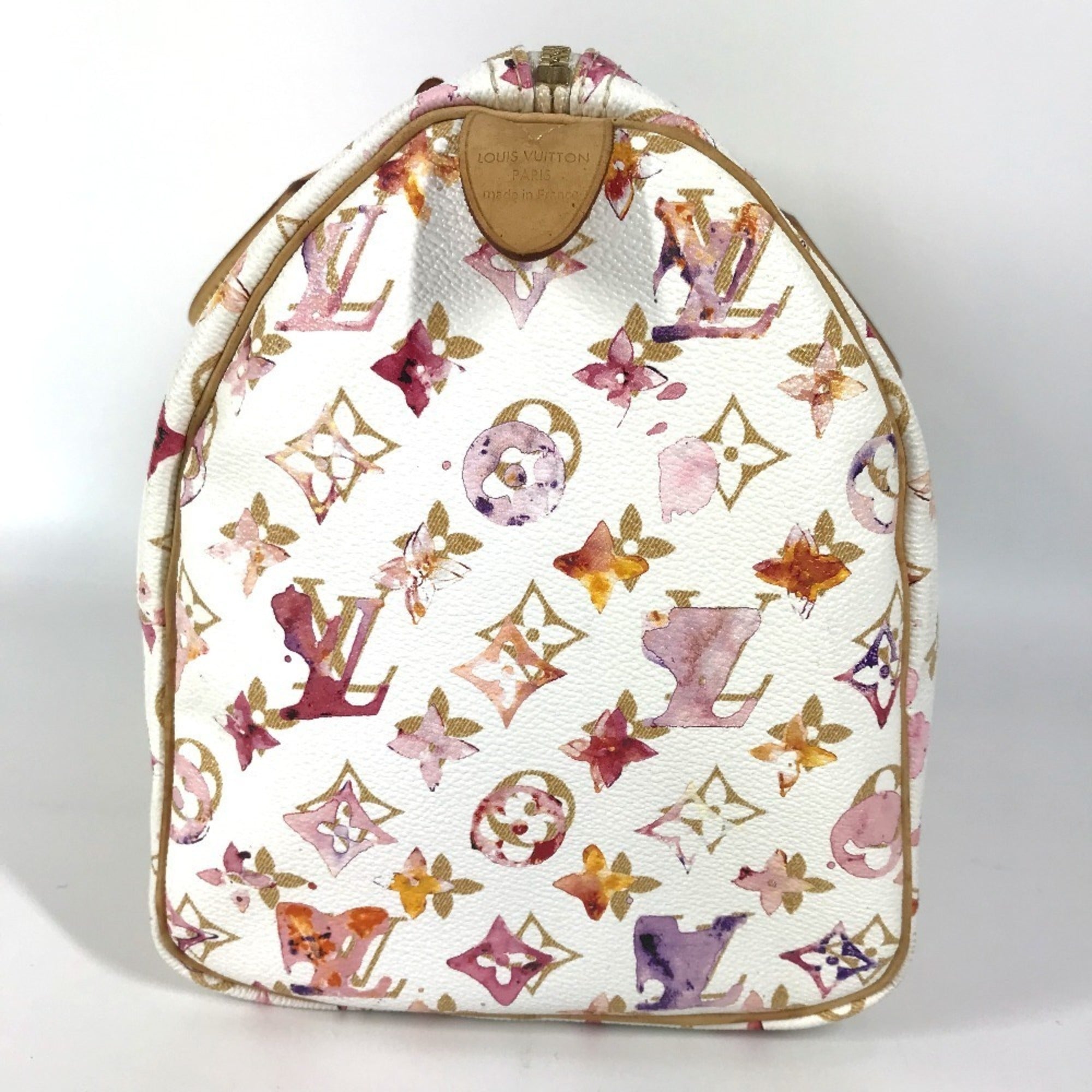 Louis Vuitton Monogram Watercolor Pink White Boston Bag Handbag (Pre-Owned)