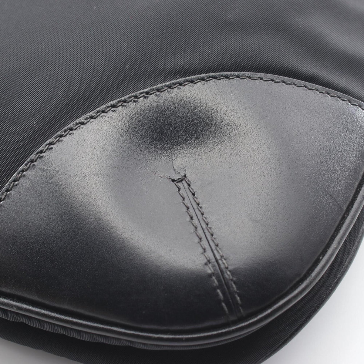 Prada Black Nylon Leather Shoulder Bag (Pre-Owned)