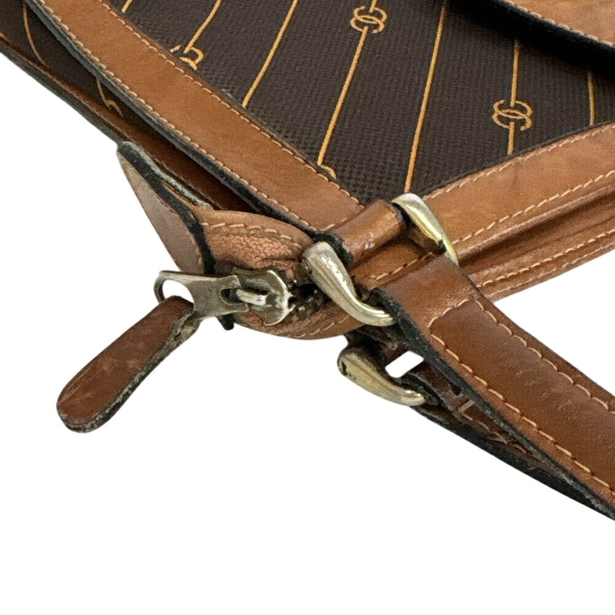 Gucci Brown Canvas Leather Shoulder Bag (Pre-Owned)