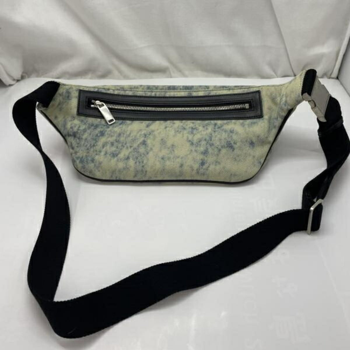 Yves Saint Laurent Blue White Fanny Pack Sling Bag (Pre-Owned)