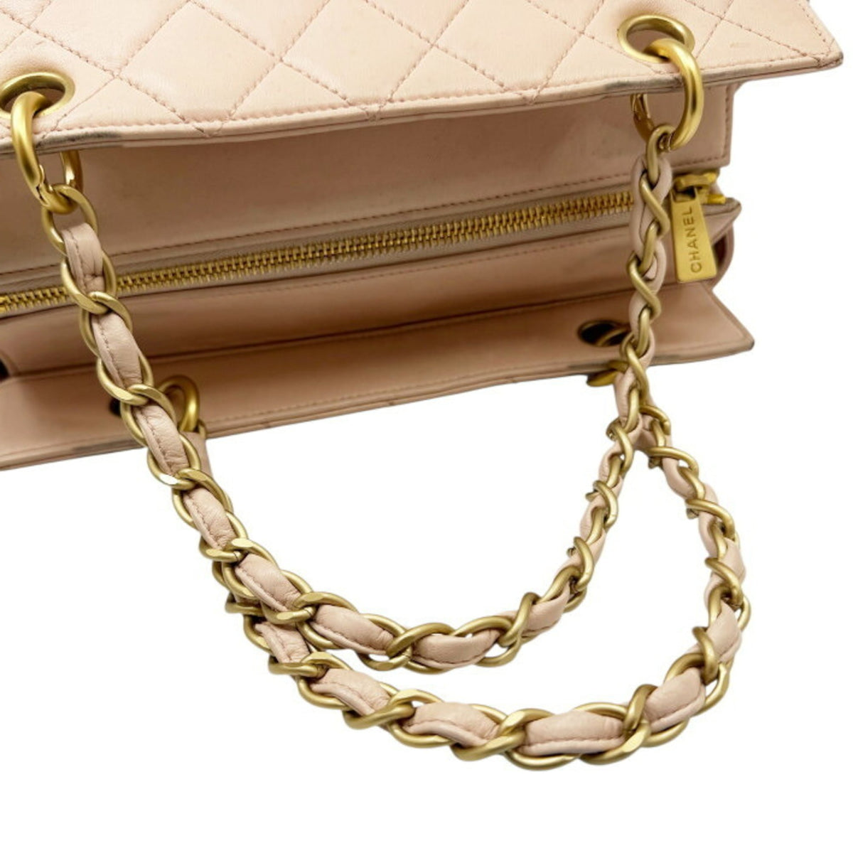 Chanel Pink Leather Tote Bag (Pre-Owned)