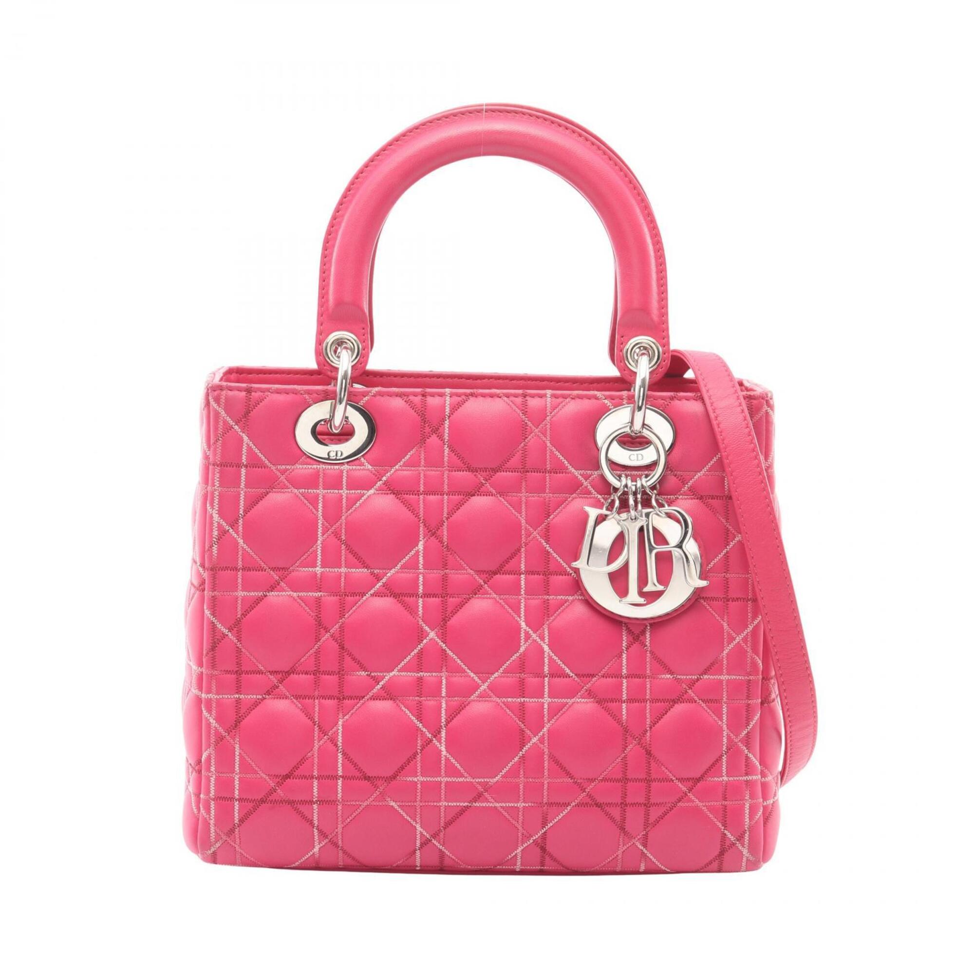 Christian Dior Pink Leather Handbag (Pre-Owned)