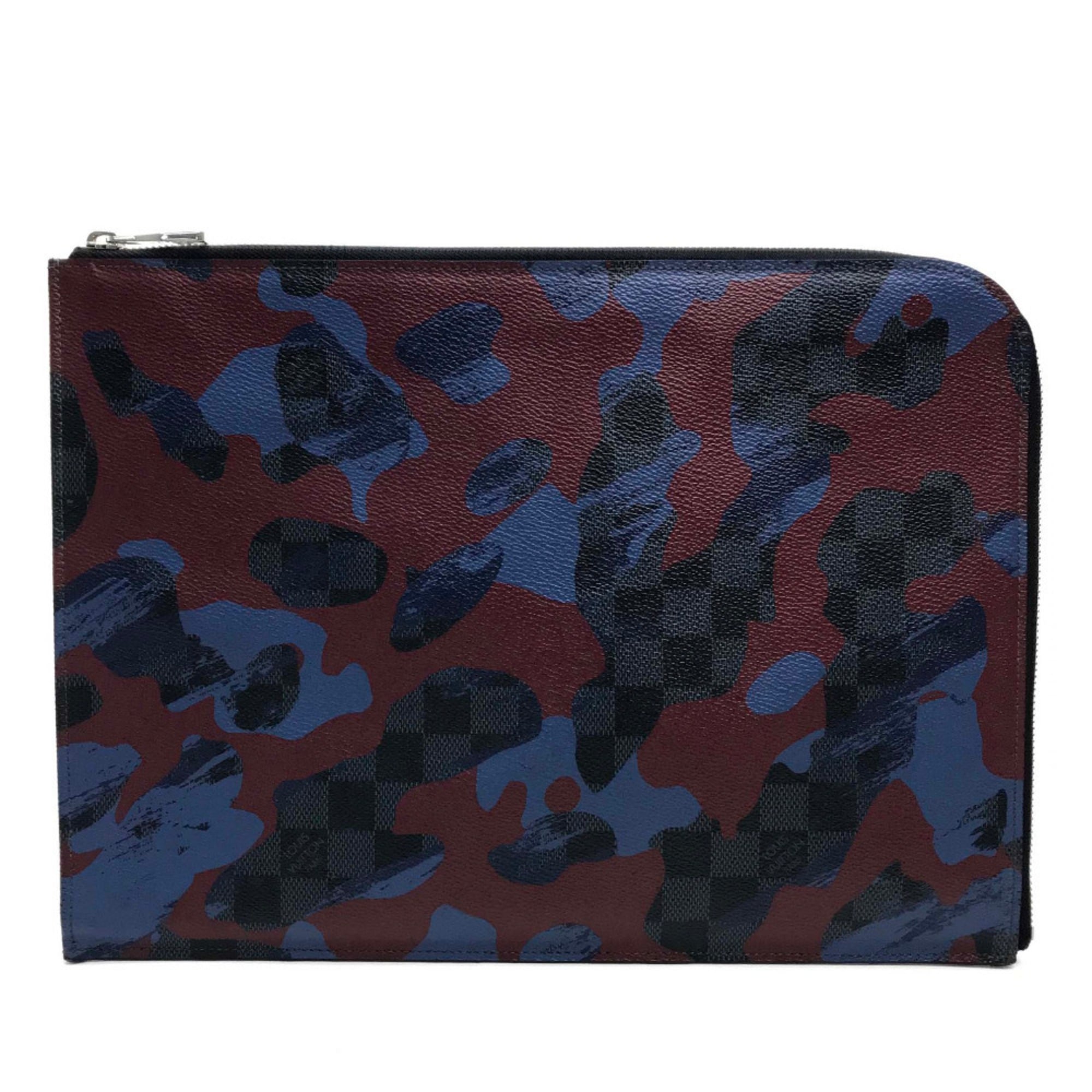 Louis Vuitton Camouflage Multi-Color Damier Graphite Clutch Bag Pochette Pouch (Pre-Owned)