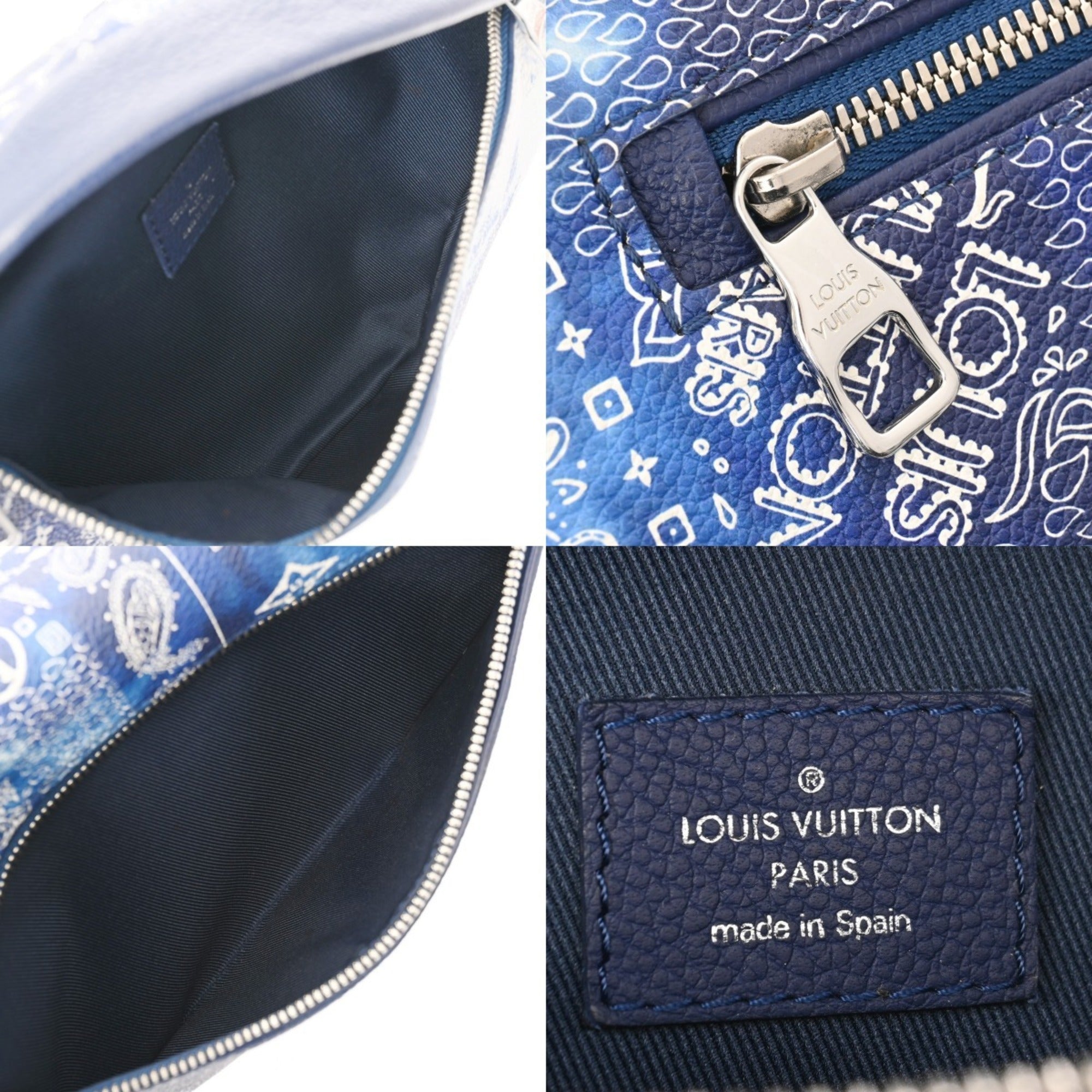 Louis Vuitton Blue Leather Sling Bag (Pre-Owned)