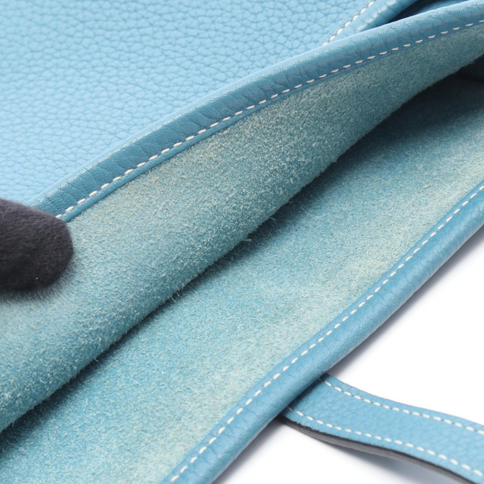 Hermes Blue Blue Jean Taurillon Clemence Leather Shoulder Bag (Pre-Owned)