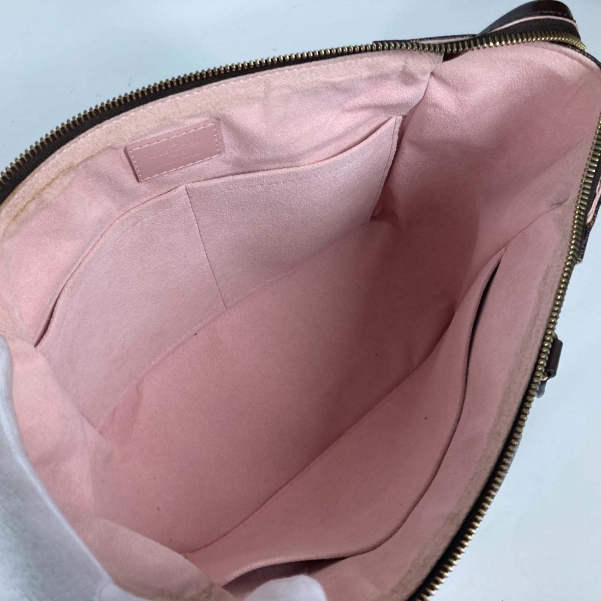 Louis Vuitton Brown Pink Rose Ballerine Damier Canvas Handbag Shoulder Bag (Pre-Owned)