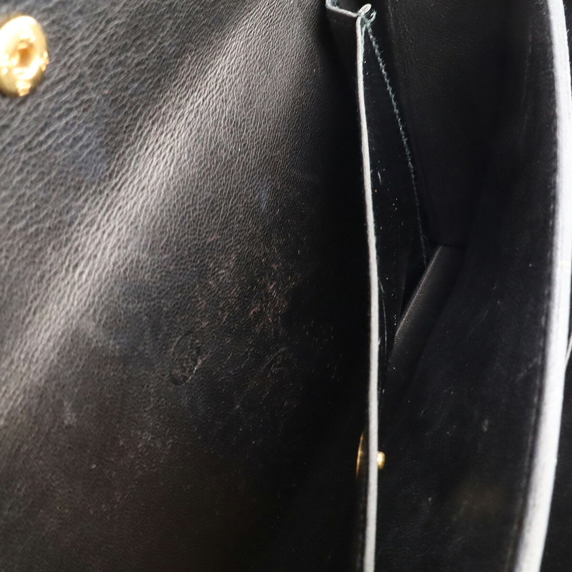 Hermes Black Box Calf Leather Shoulder Bag (Pre-Owned)