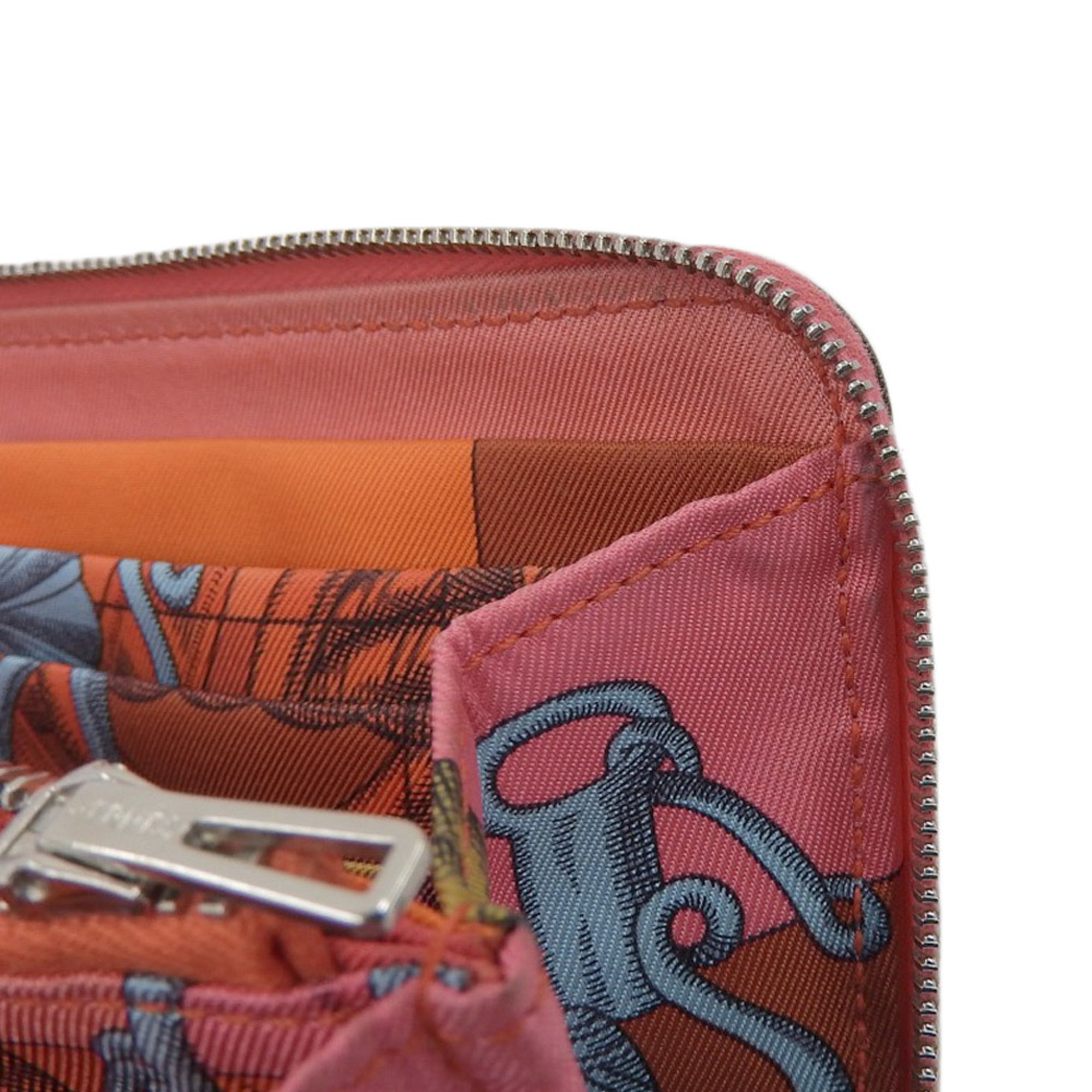 Hermes Silk'in Pink Rose Azalee Epsom Leather Long Wallet (Bi-Fold) (Pre-Owned)