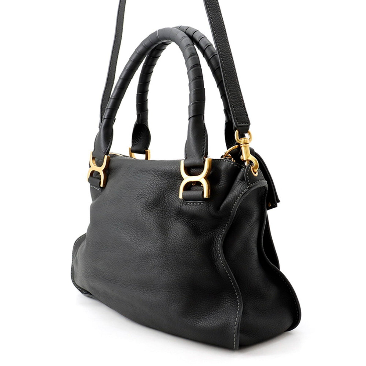 Chloé Black Leather Shoulder Bag (Pre-Owned)
