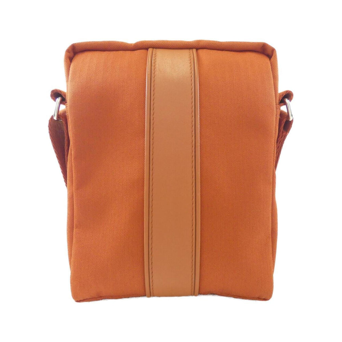 Hermes Acapulco Brique Toile Chevron Pochette Shoulder Bag (Pre-Owned)