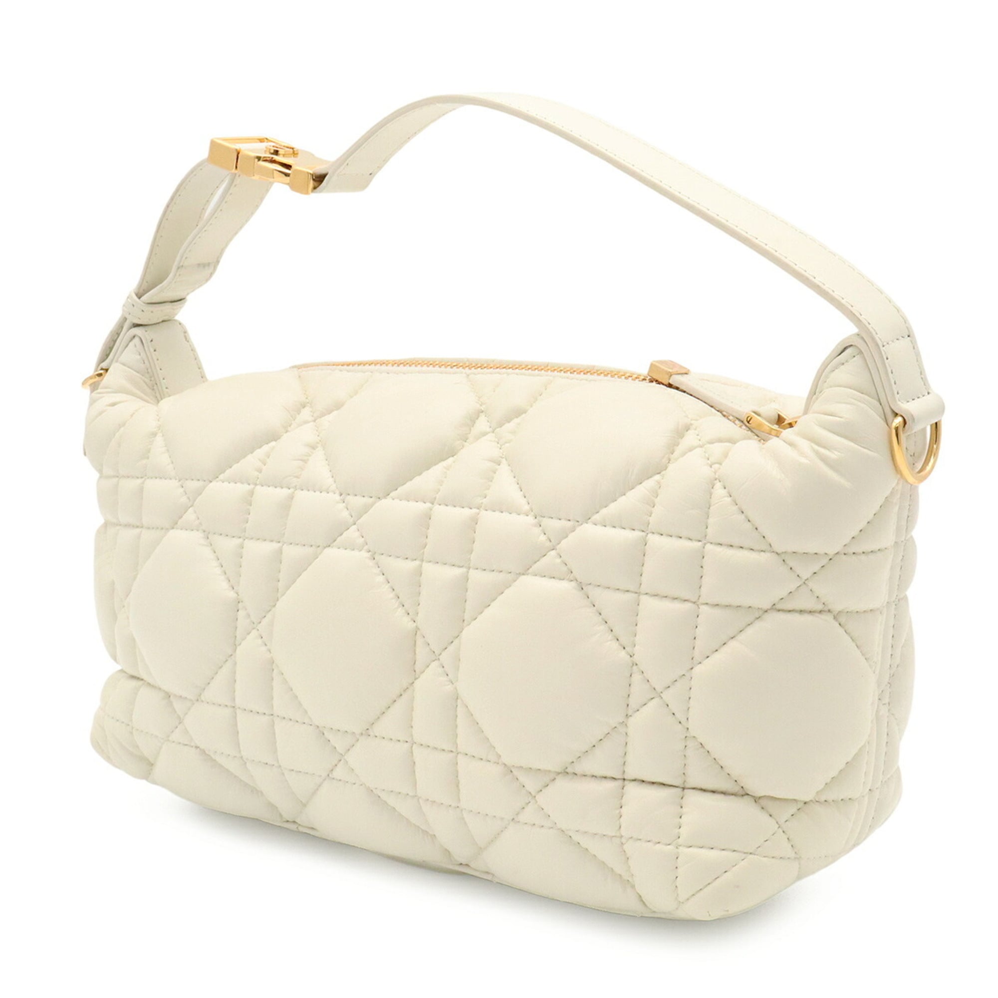 Christian Dior White Yellow Leather Handbag Shoulder Bag (Pre-Owned)