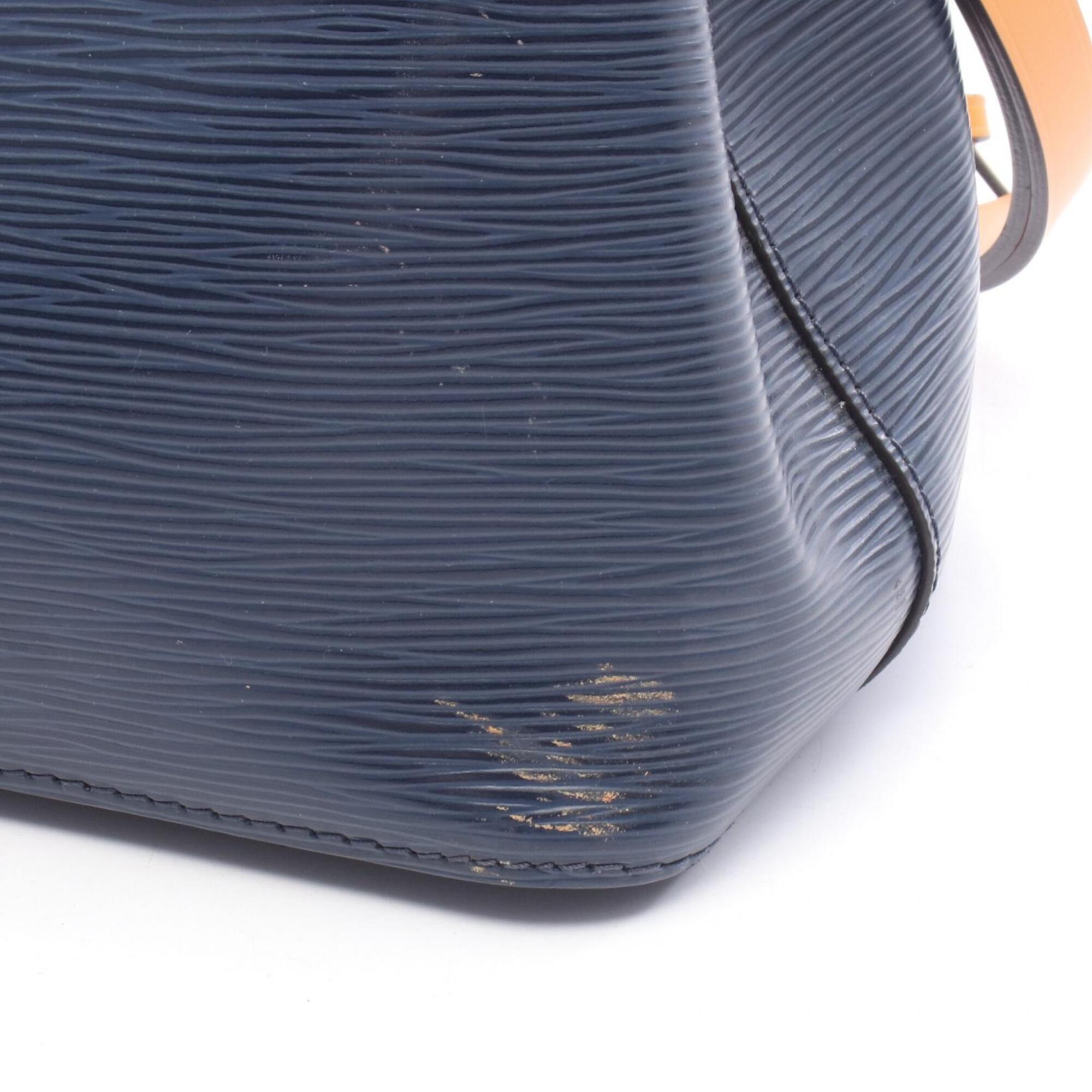 Louis Vuitton Navy Orange Leather Handbag (Pre-Owned)