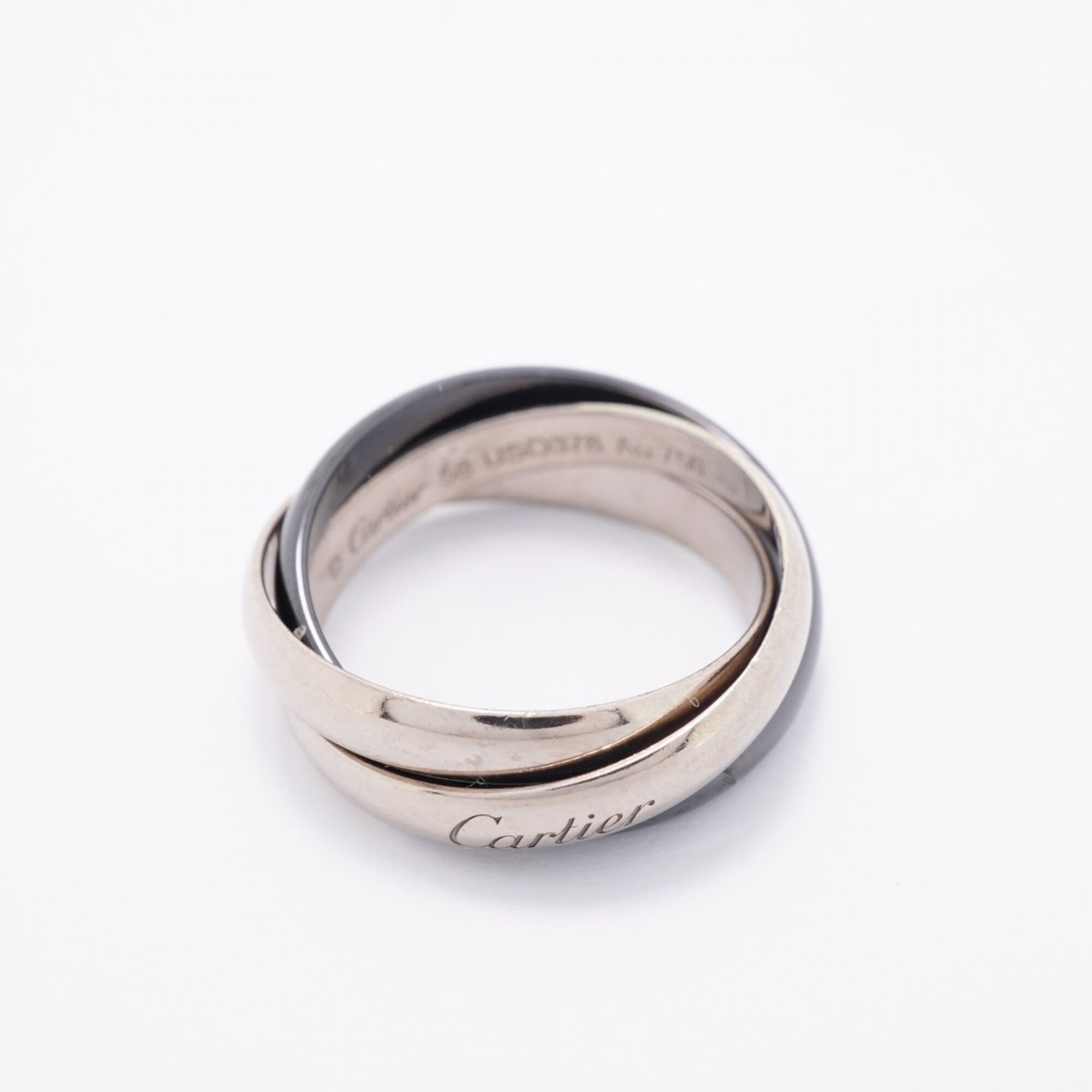 Cartier Black White Gold (18K) Ceramic Band Ring (Pre-Owned)