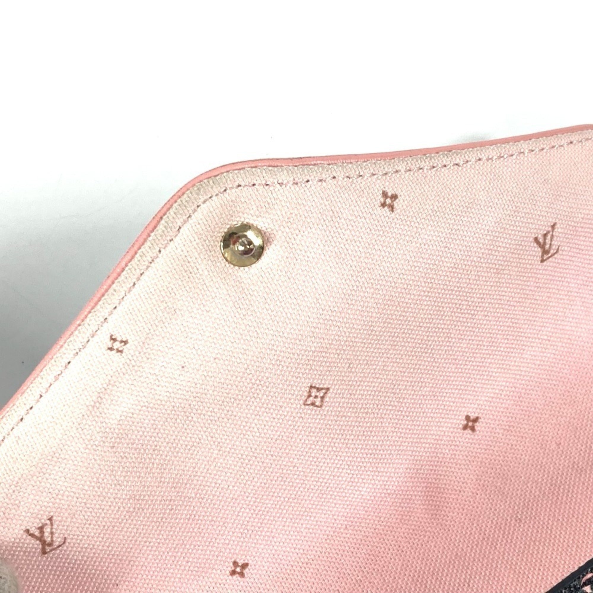 Louis Vuitton Black Pink Coated Canvas Pochette Shoulder Bag (Pre-Owned)