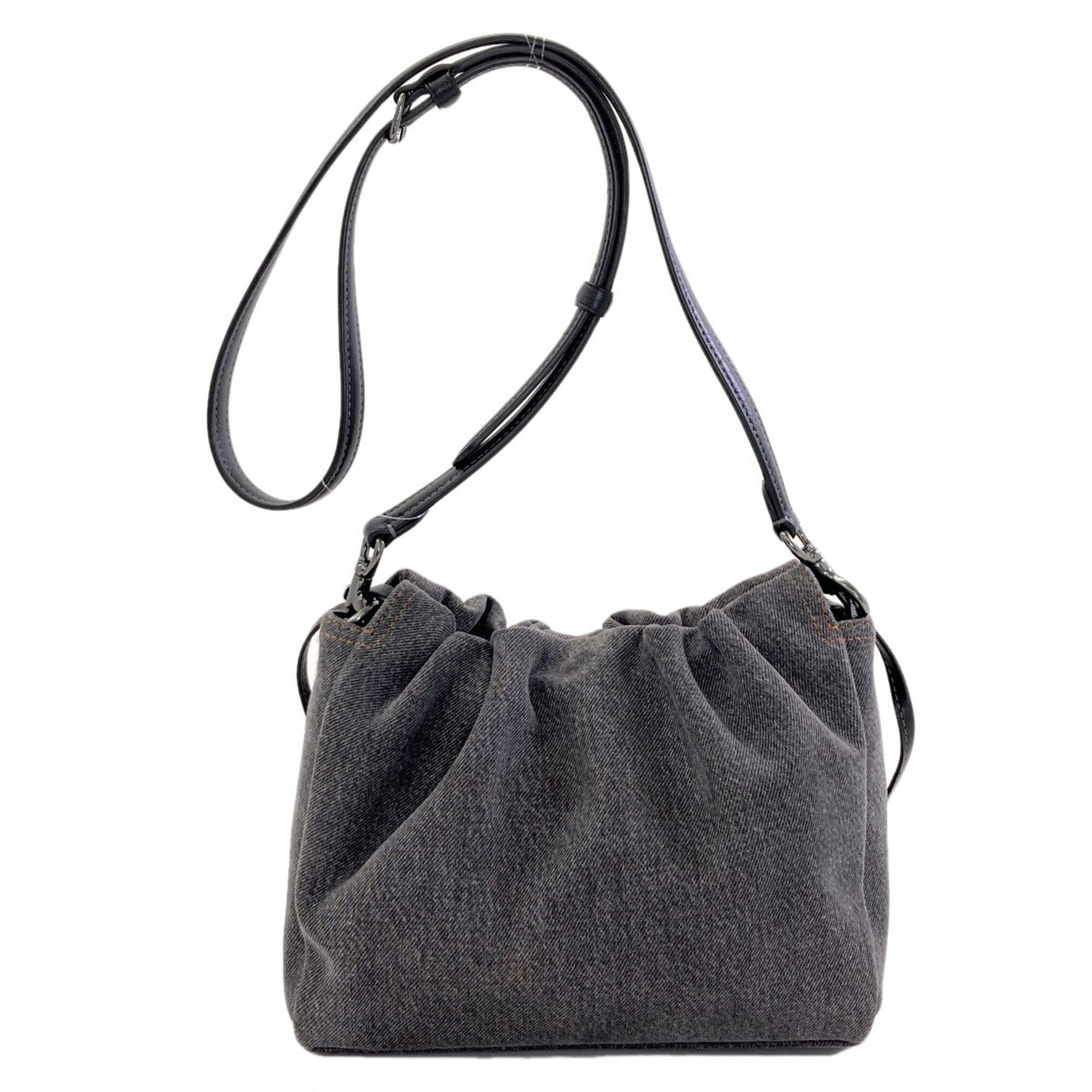Coach Gray Denim Shoulder Bag (Pre-Owned)