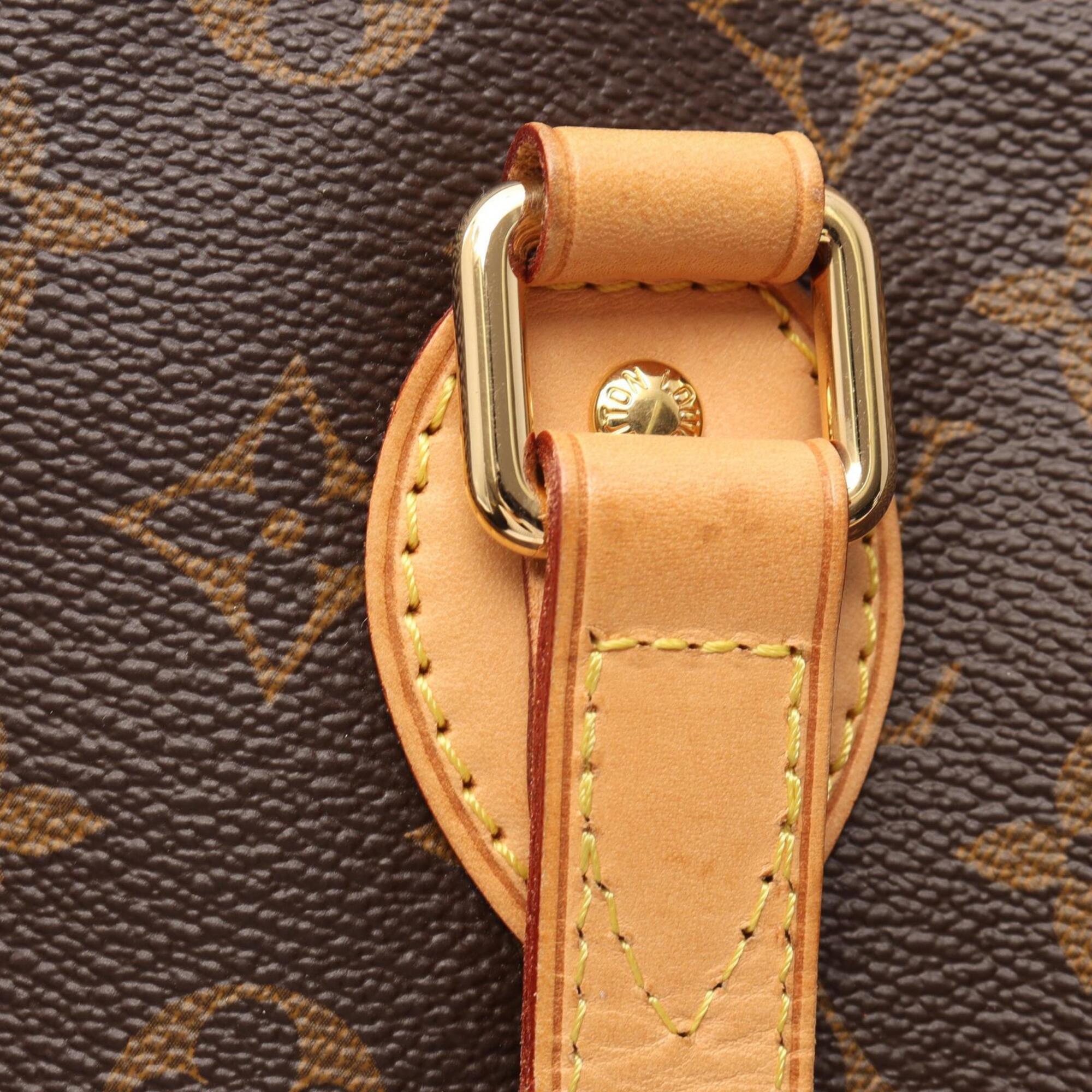 Louis Vuitton Monogram Brown Coated Canvas Leather Handbag (Pre-Owned)