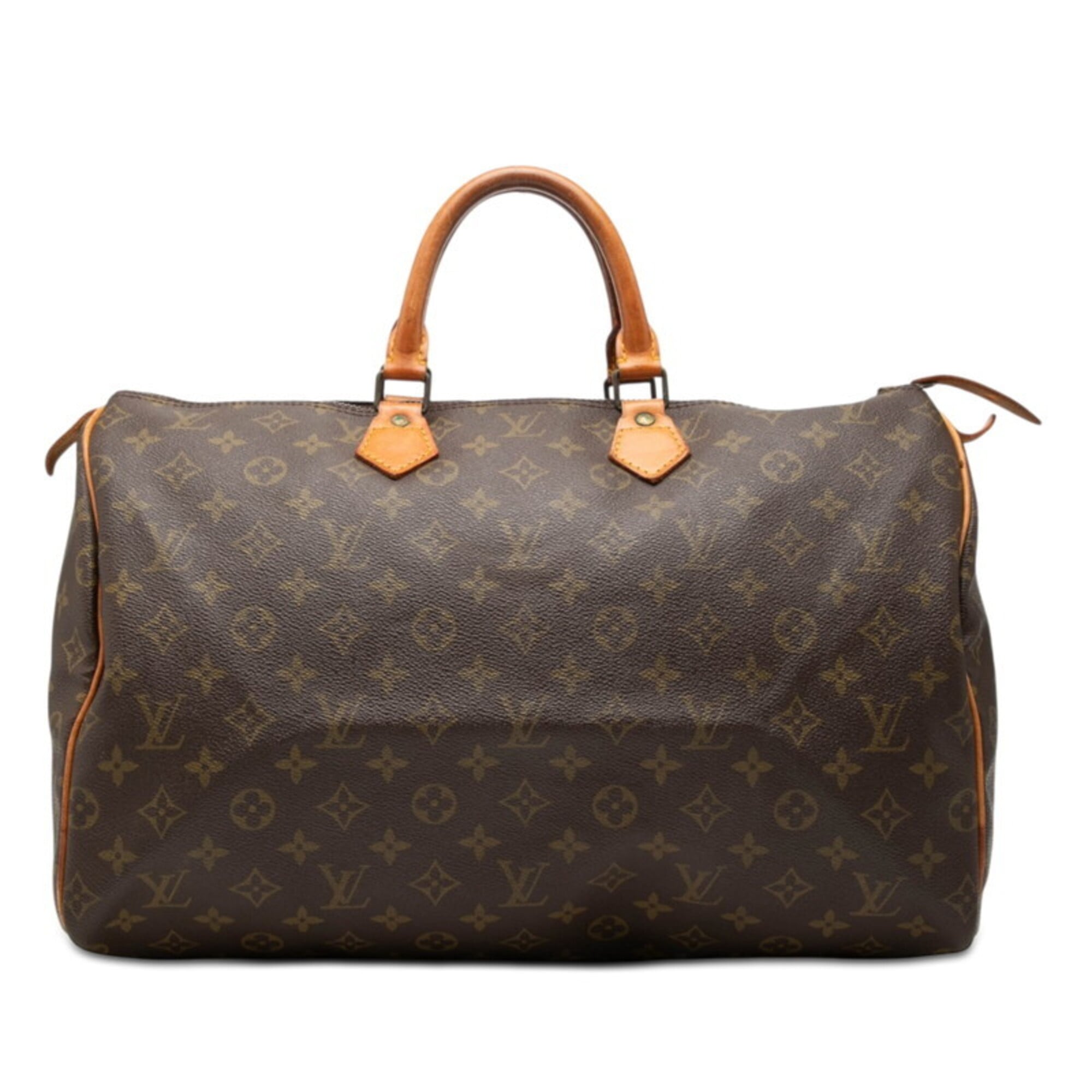 Louis Vuitton Monogram Brown Pvc Leather Boston Bag Handbag (Pre-Owned)
