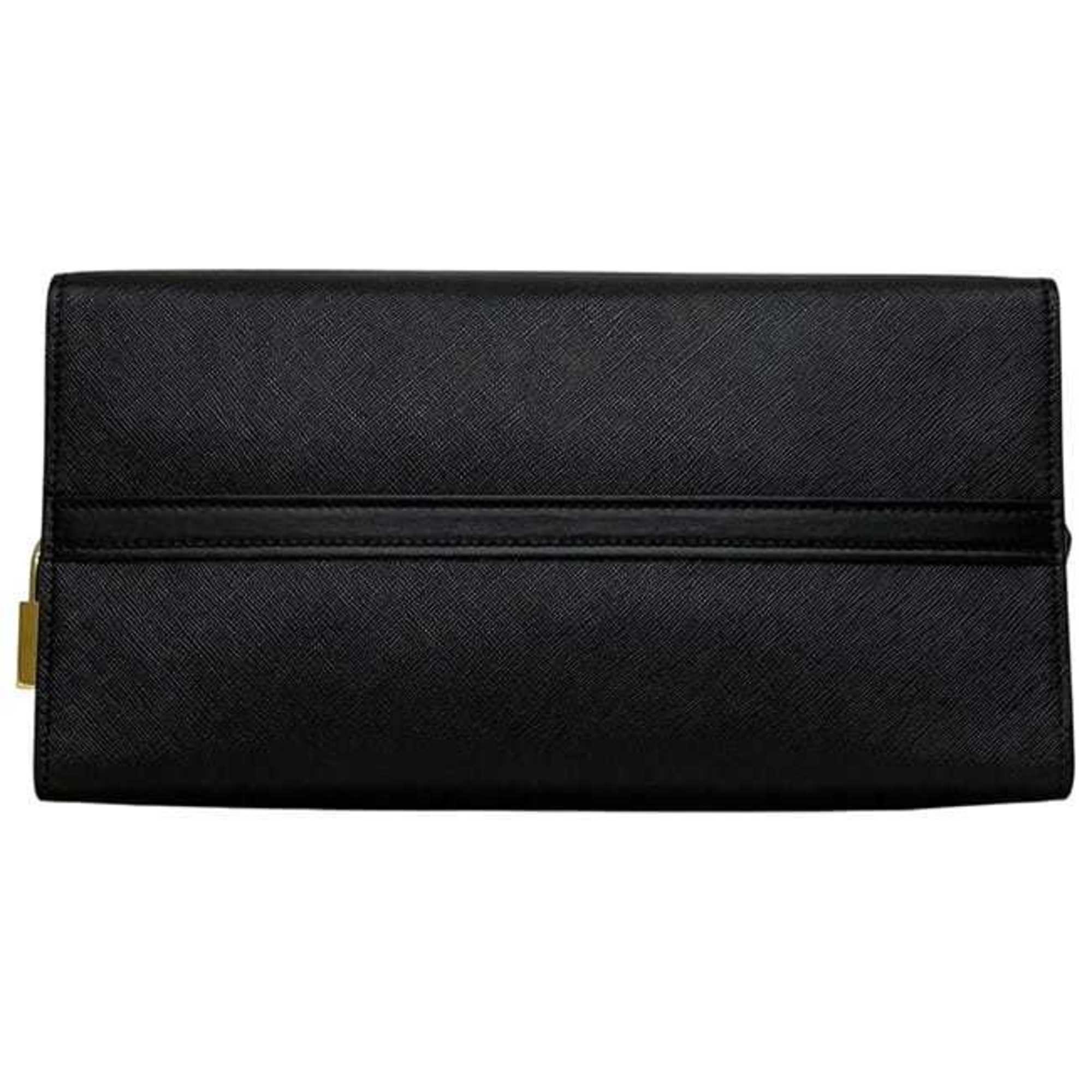 Prada Black Nero Leather Handbag Shoulder Bag (Pre-Owned)