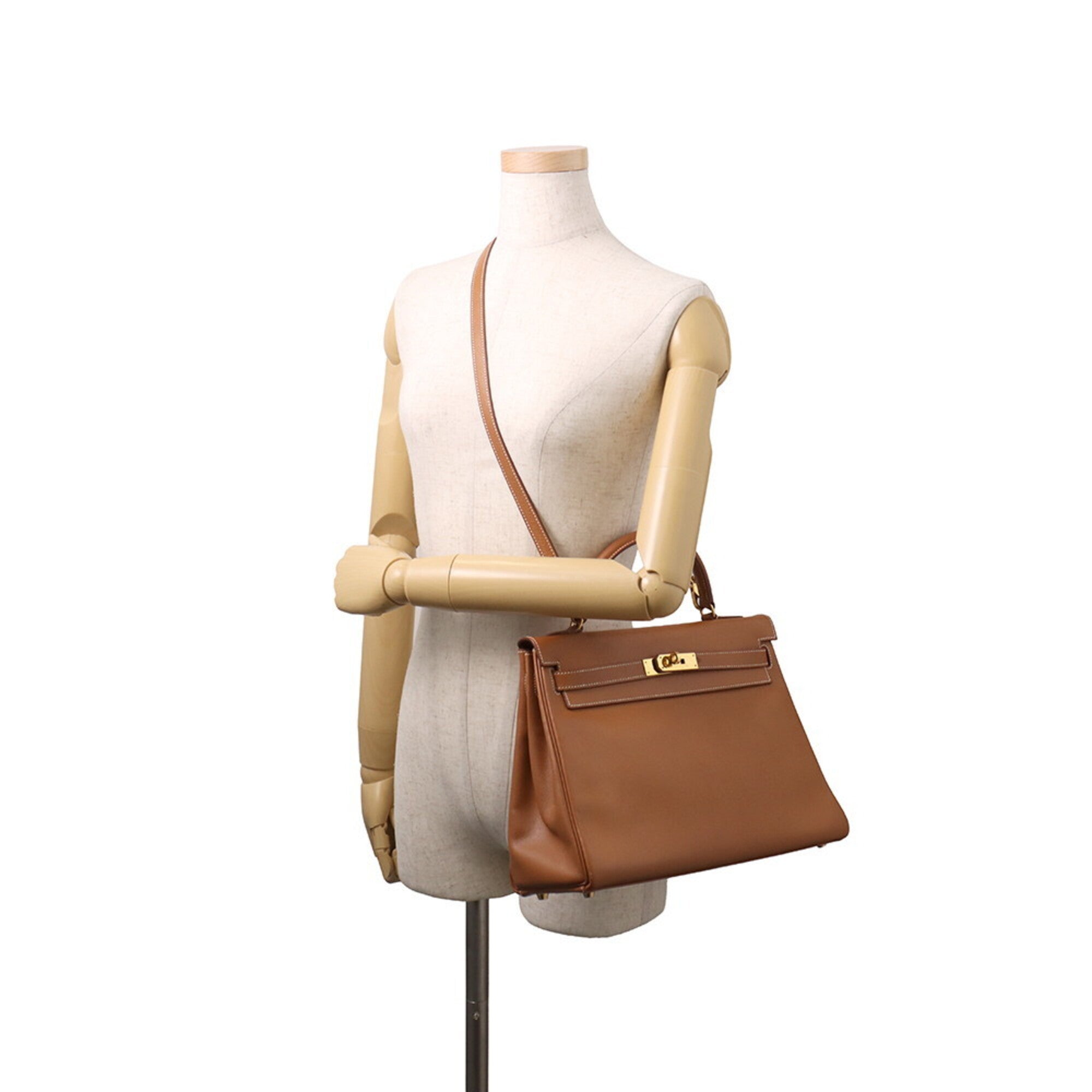 Hermes Gold Courchevel Leather Handbag (Pre-Owned)