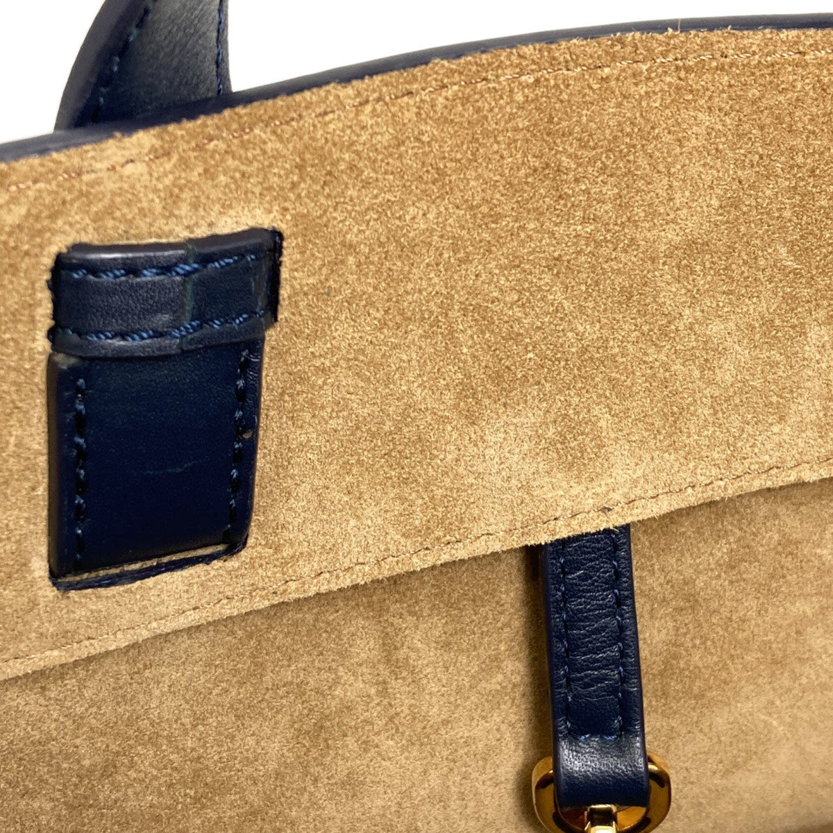 Loewe Navy Leather Handbag (Pre-Owned)