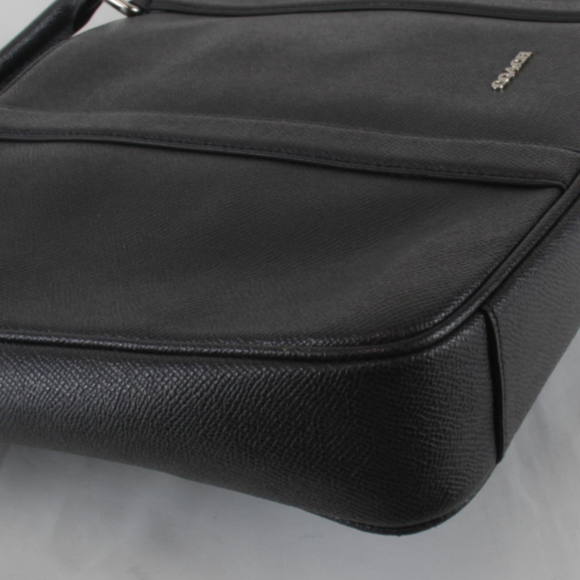 Coach Black Leather Briefcase Shoulder Bag (Pre-Owned)