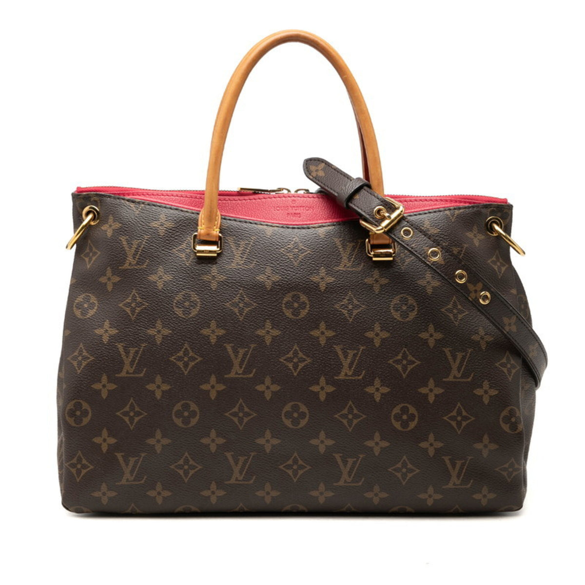 Louis Vuitton Monogram Brown Pink Pvc Leather Handbag Shoulder Bag (Pre-Owned)