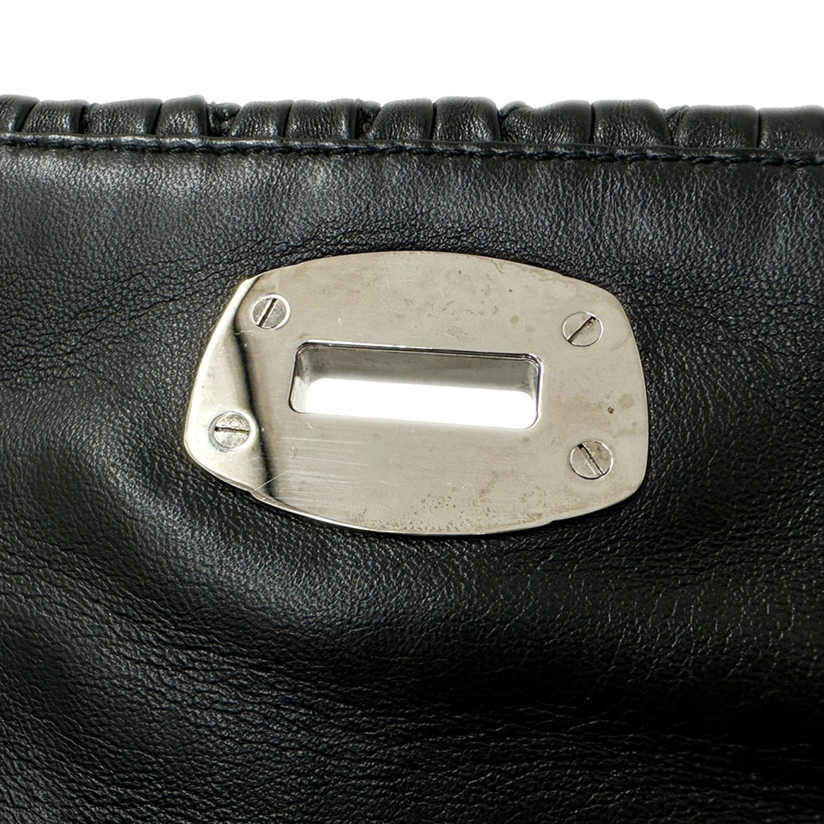 Miu Miu Black Leather Handbag Shoulder Bag (Pre-Owned)