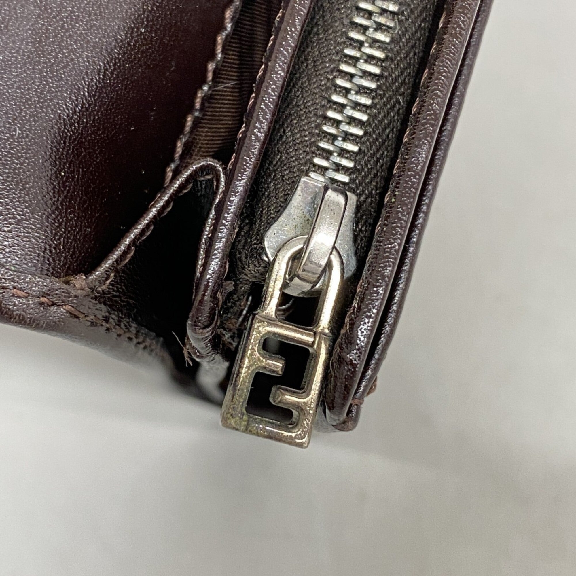 Fendi Brown Nylon Canvas Wallet (Bi-Fold) (Pre-Owned)