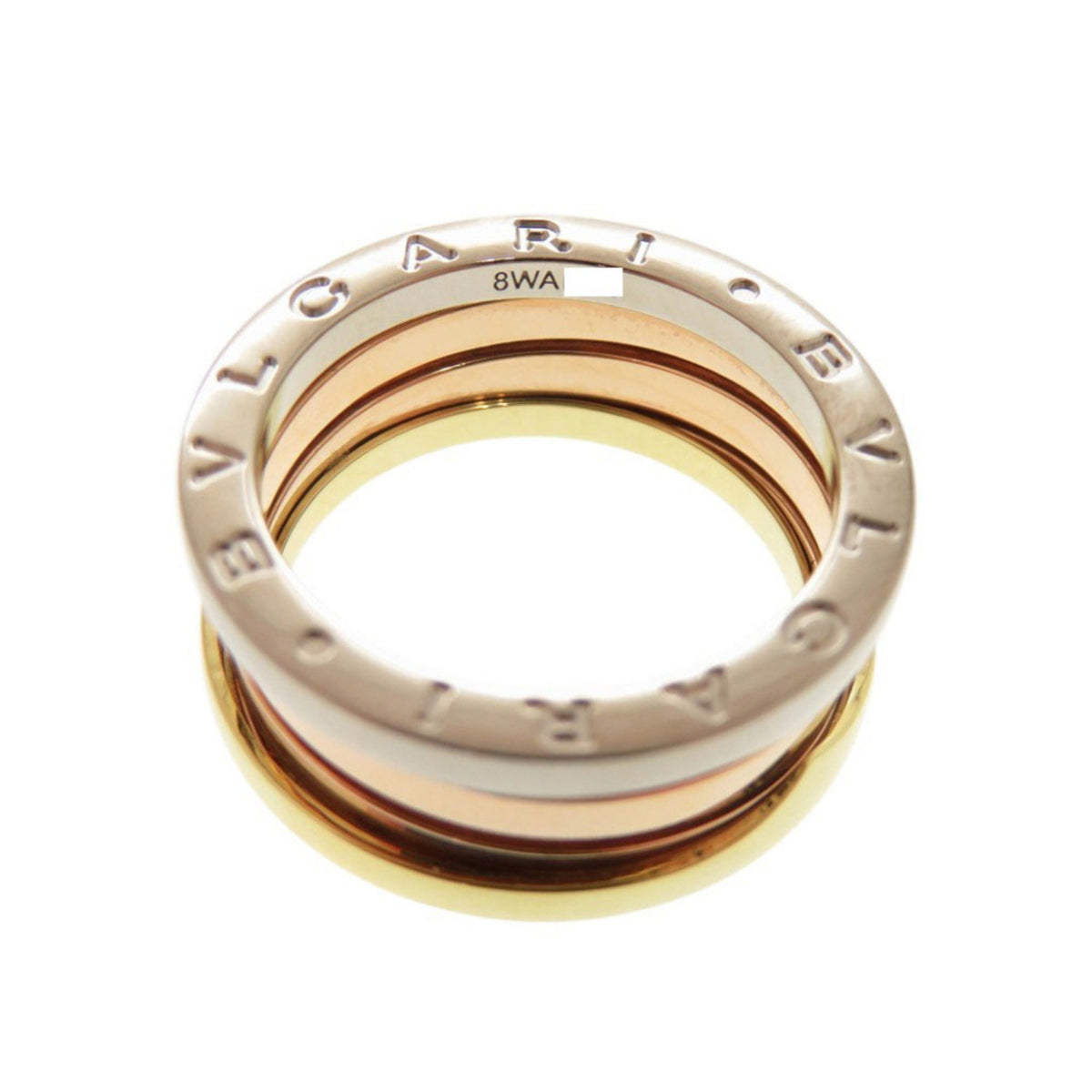 Bvlgari Yellow Gold (18K) Pink Gold (18K) White Gold (18K) Band Ring (Pre-Owned)