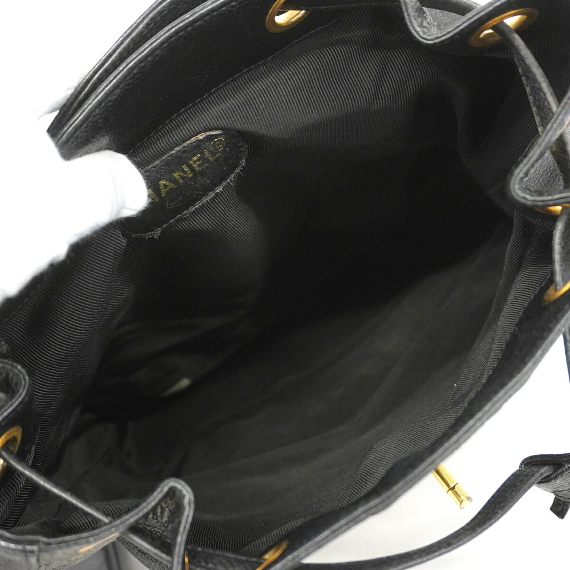 Chanel Black Grained Calfskin Backpack (Pre-Owned)