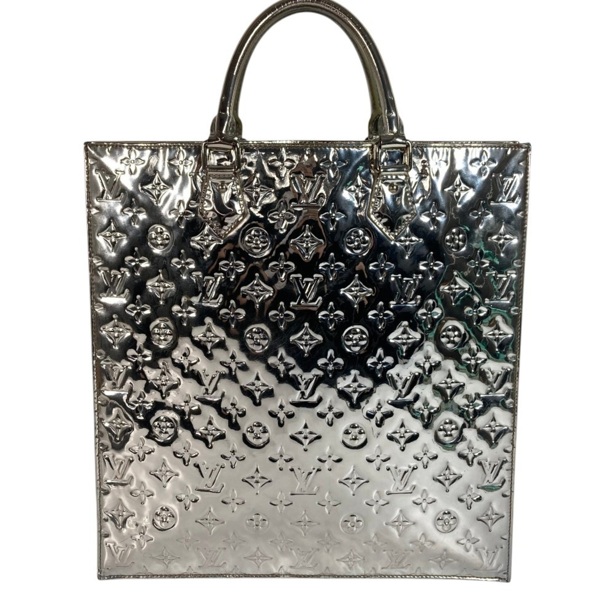 Louis Vuitton Monogram Miroir Argent Silver Leather Handbag Tote Bag (Pre-Owned)