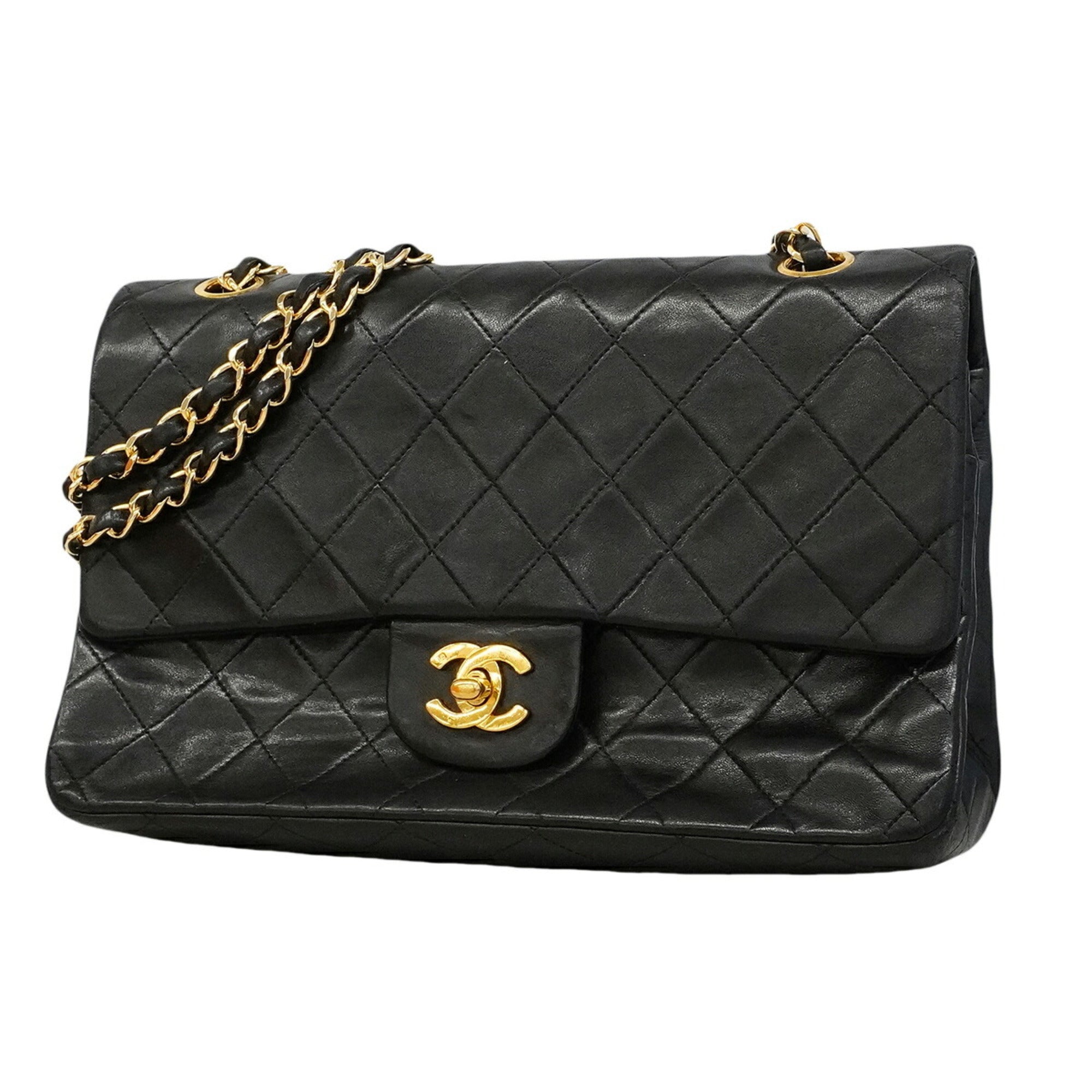 Chanel Black Leather Shoulder Bag (Pre-Owned)