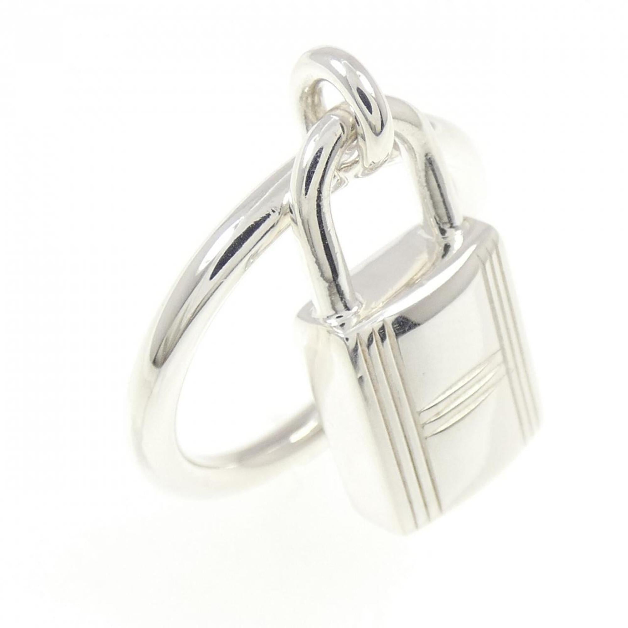 Hermes Silver 925 Band Ring (Pre-Owned)