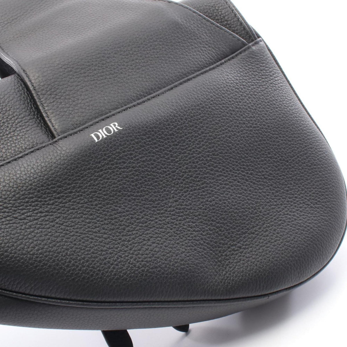 Christian Dior Black Leather Saddle Bag (Pre-Owned)