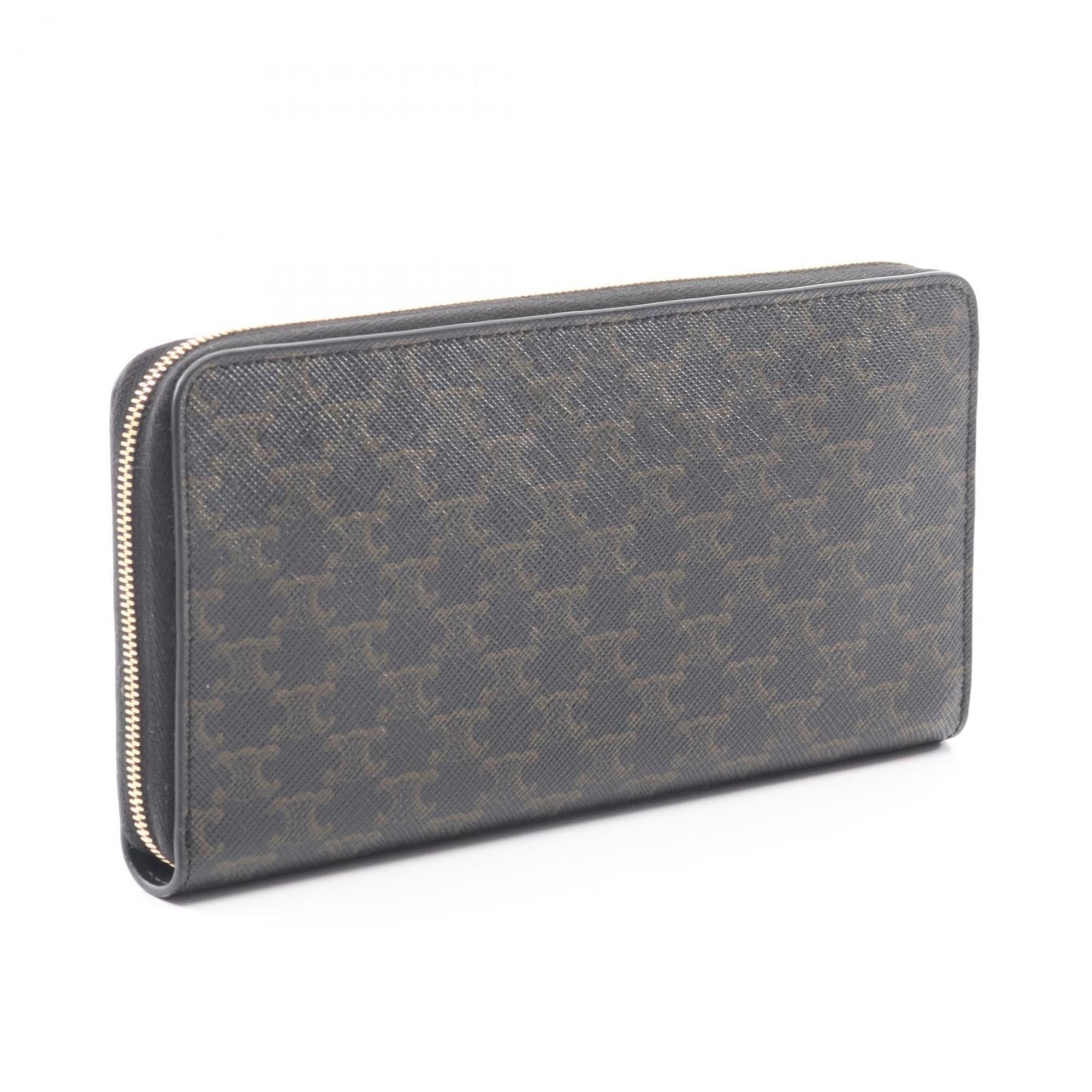 Celine Black Pvc Long Wallet (Bi-Fold) (Pre-Owned)