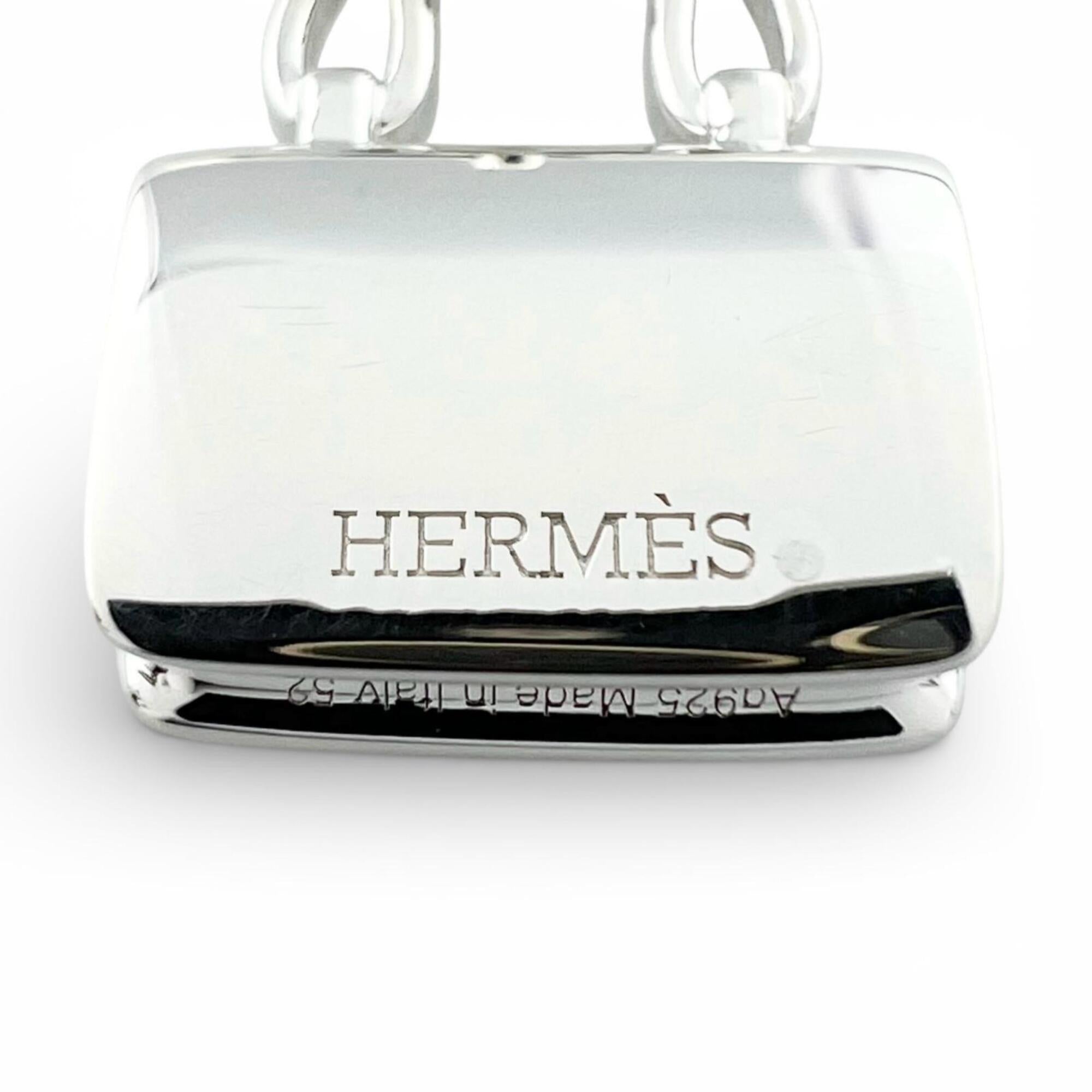 Hermes Silver Silver 925 Band Ring (Pre-Owned)